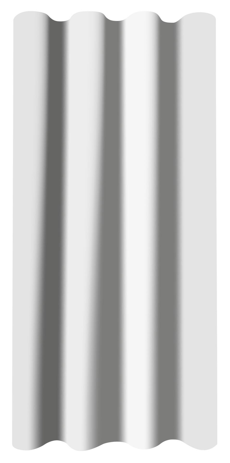 Acus Duschvorhang weiß Kunststoff B/L: ca. 180x200 cm