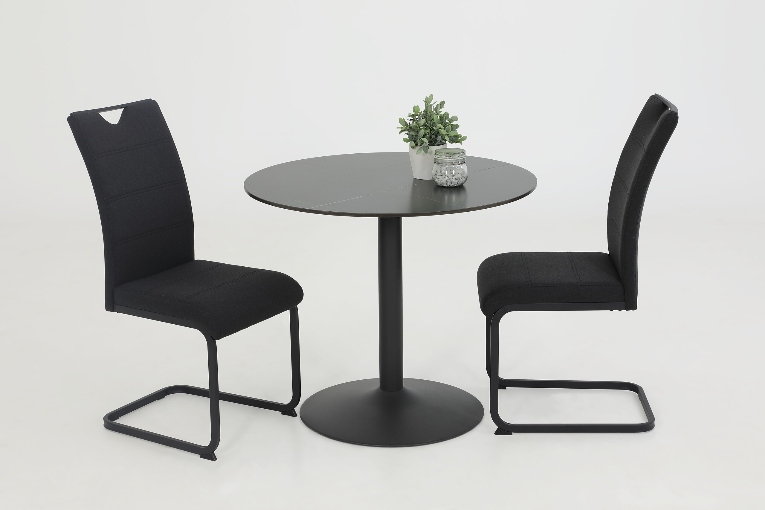 Esstisch Paola II Marmoroptik schwarz anthrazit H/D: ca. 75x90 cm Esstisch Paola II Marmoroptik schwarz anthrazit H/D: ca. 75x90 cm