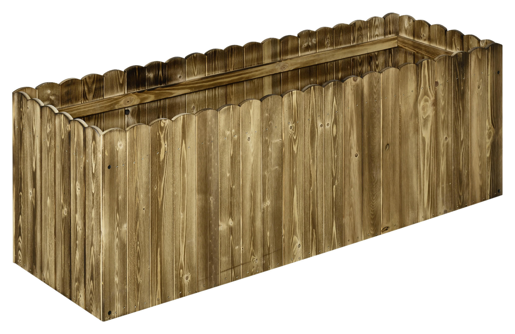 Outsunny Hochbeet mit Holzplatte natur Holz B/H/L: ca. 40x40x120 cm
