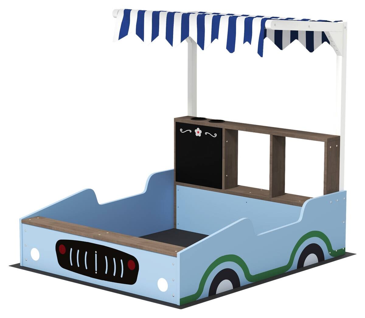 AIYAPLAY Sandkasten blau B/H/L: ca. 90x104x108 cm