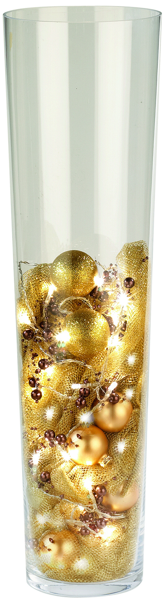 Vase klar Glas B/H/L: ca. 19x70x19 cm