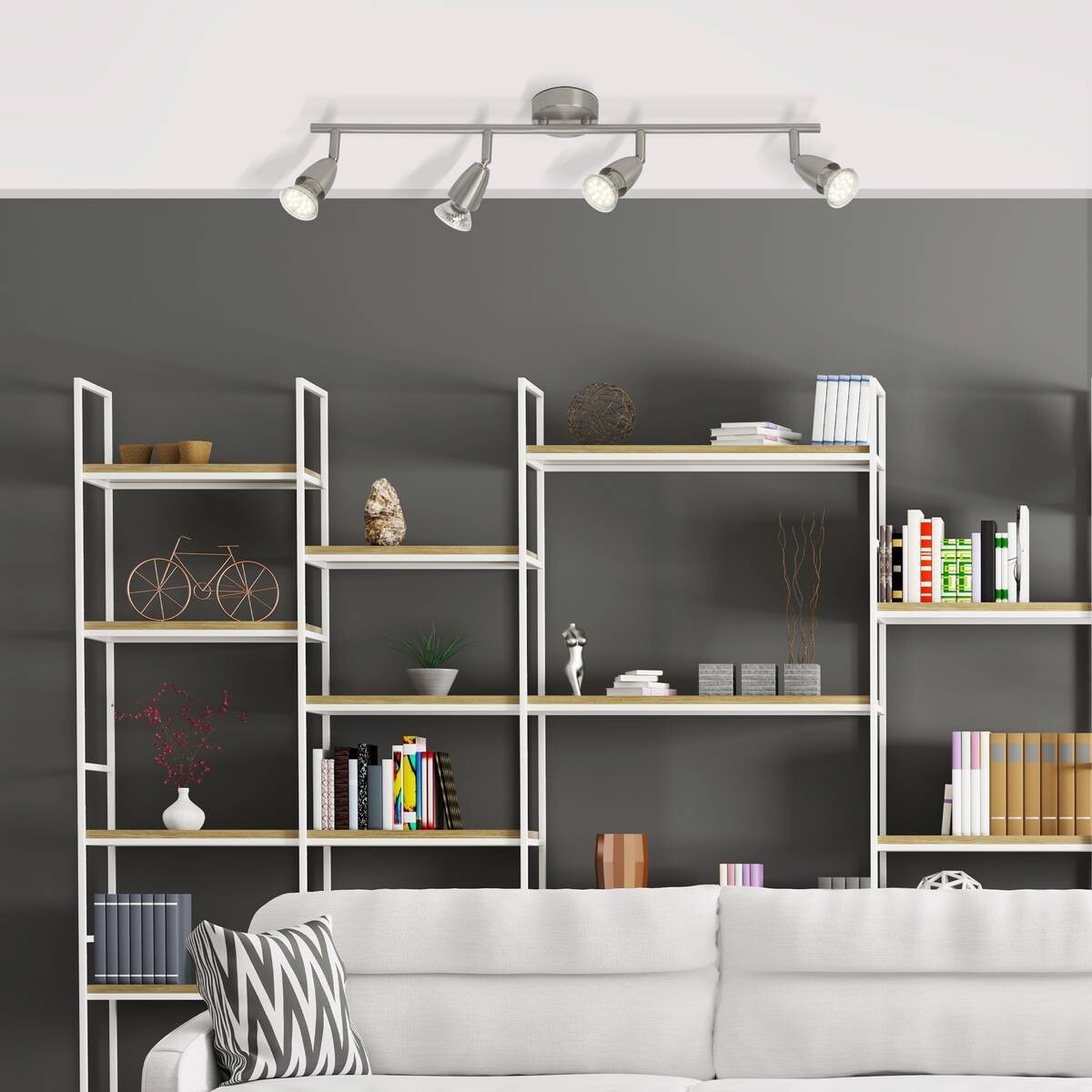 Brilliant Spot G21532/13 Chrom Metall B/T: ca. 60x13 cm 4 Brennstellen