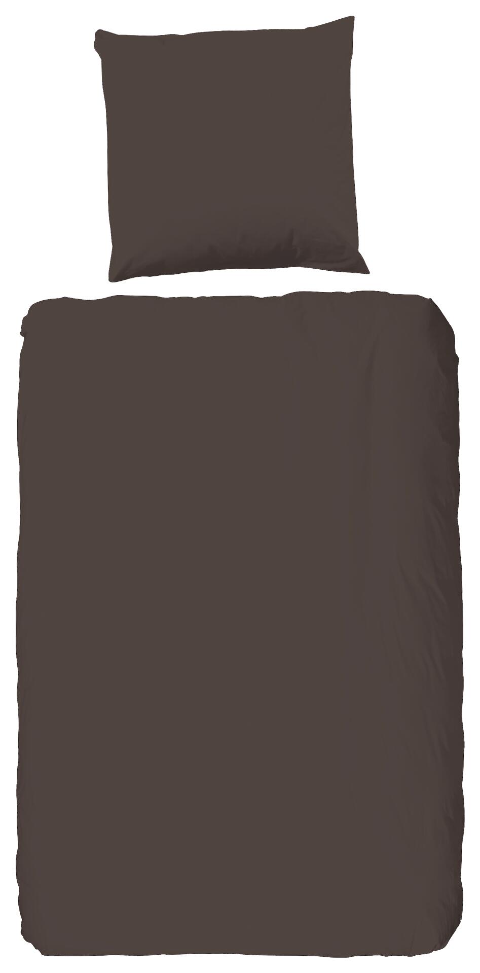 Baumwoll Bettwäsche Satin braun Baumwolle B/L: ca. 135x200 cm