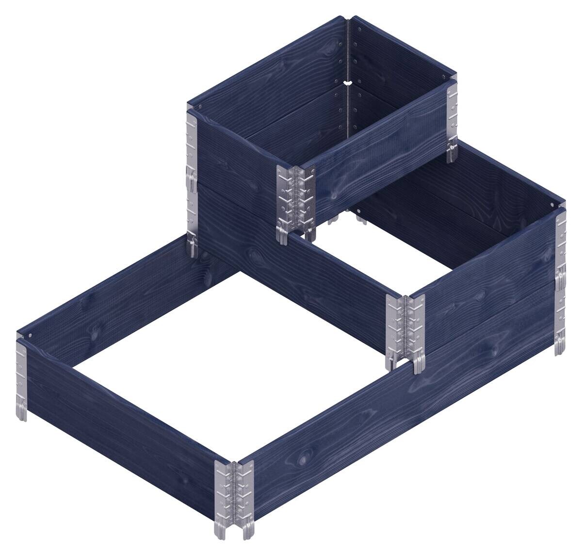 UPYARD Stufenbeet INDUSTRIAL schwarz Holz B/L: ca. 40x60 cm