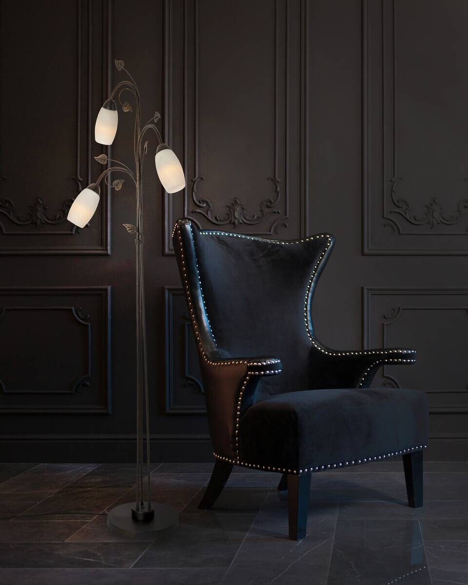 Nowa Stehleuchte 40800323 rostfarbig weiß Glas Metall H: ca. 160 cm E14 3 Brennstellen Nowa Stehleuchte 40800323 rostfarbig weiß Glas Metall H: ca. 160 cm E14 3 Brennstellen