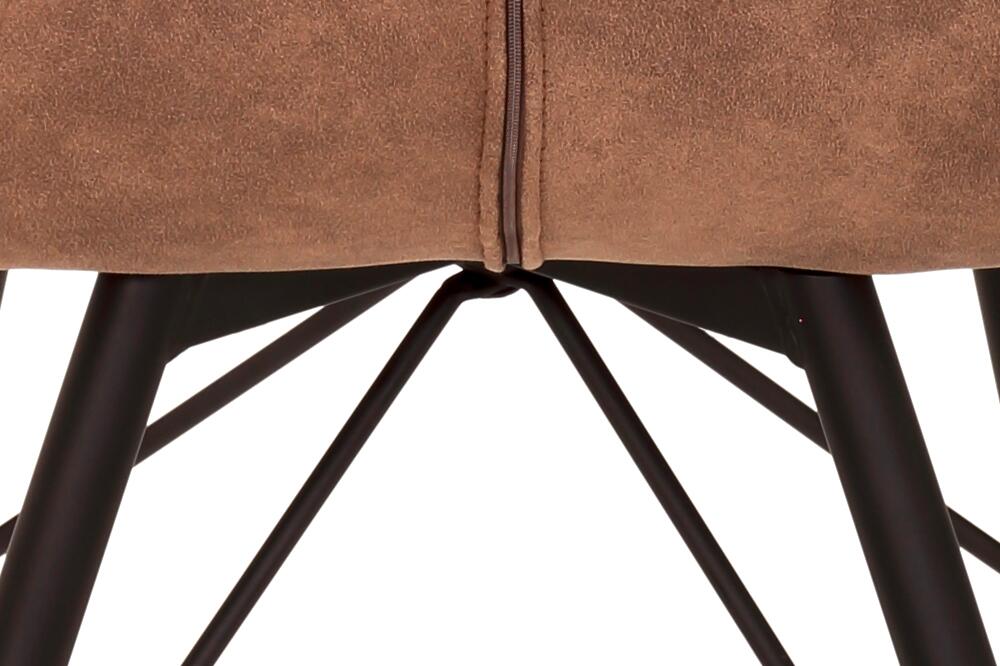 Stuhl Kate 2er Set braun Schlamm Microfaser B/H/T: ca. 50x86x56 cm