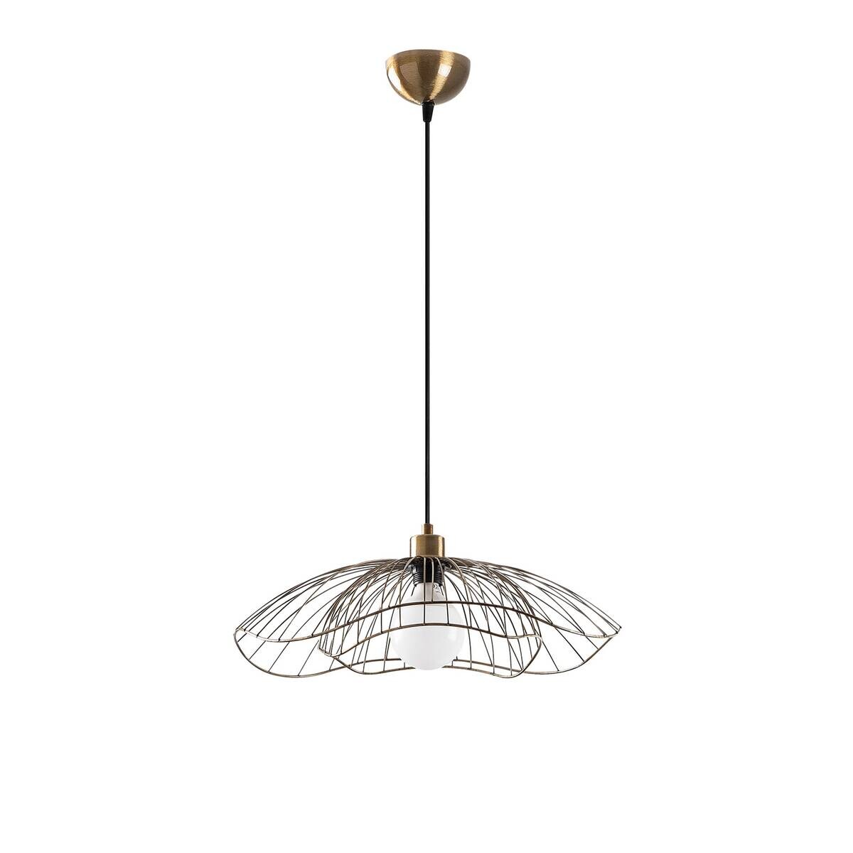 Opviq Pendelleuchte Farac bronze Eisen B/H/T/L/D: ca. 50x111x50x50x50 cm E27 1 Brennstellen