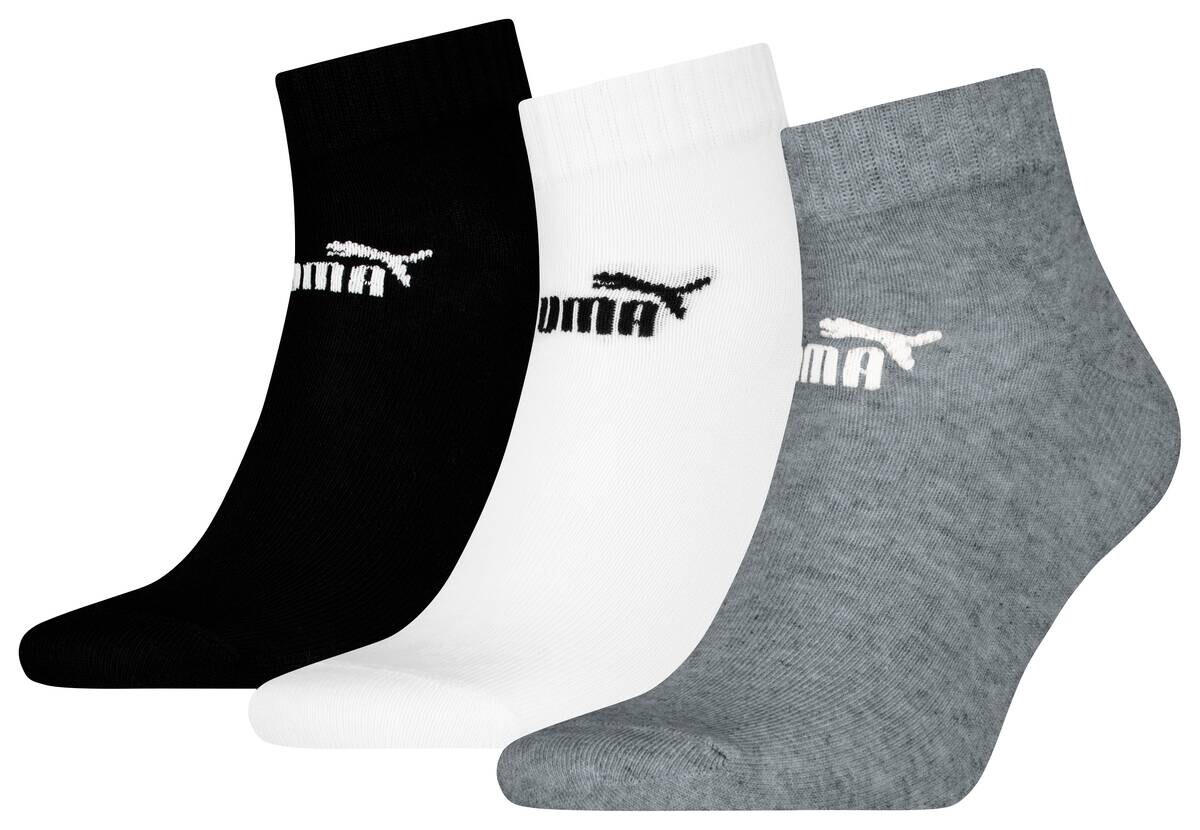 Puma Damen & Herren-Socken Puma schwarz 3 Packstücke Größe 39-42