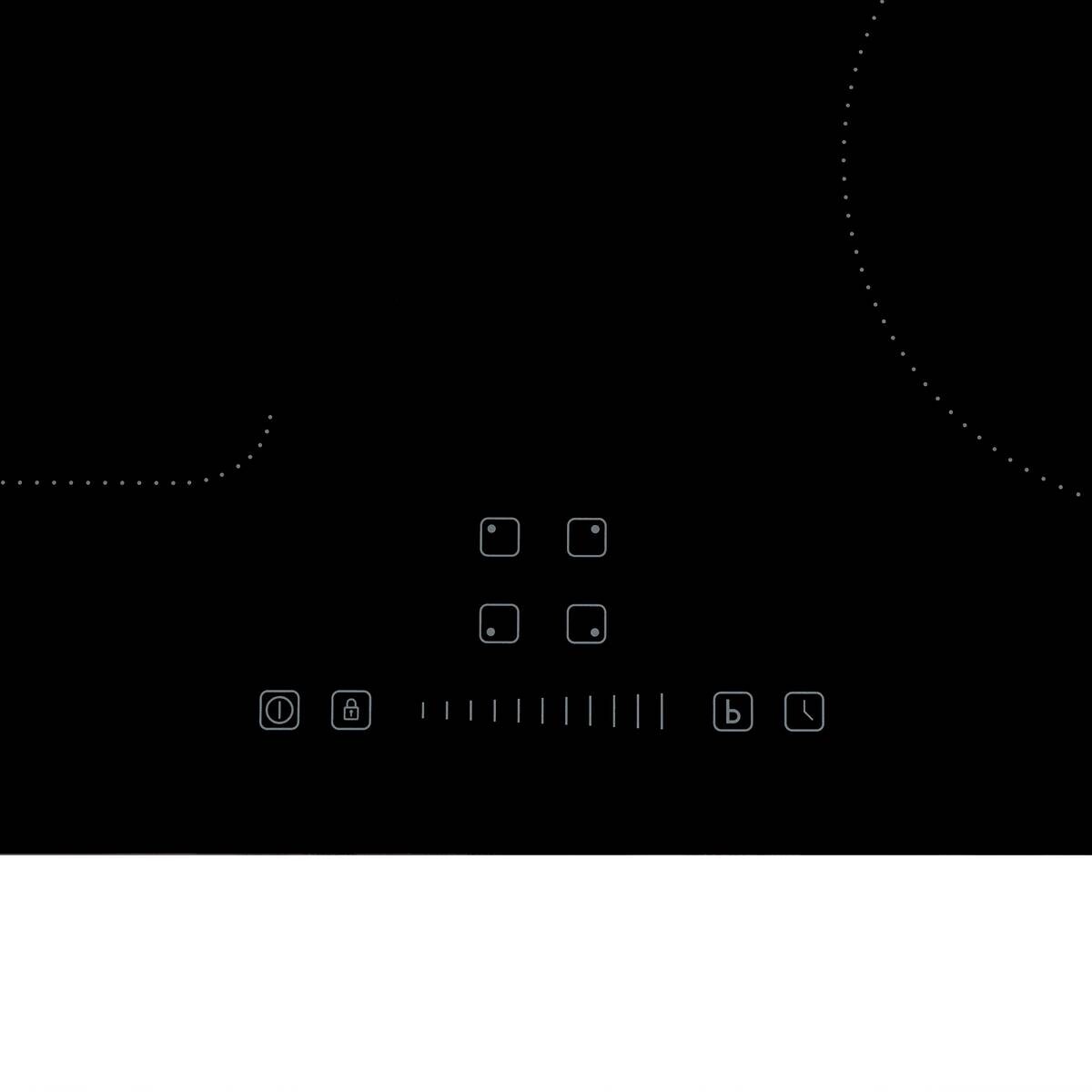 Mican Induktionskochfeld IKA4ZFZ schwarz Schwarzglas B/H/T: ca. 59x5,5x52 cm