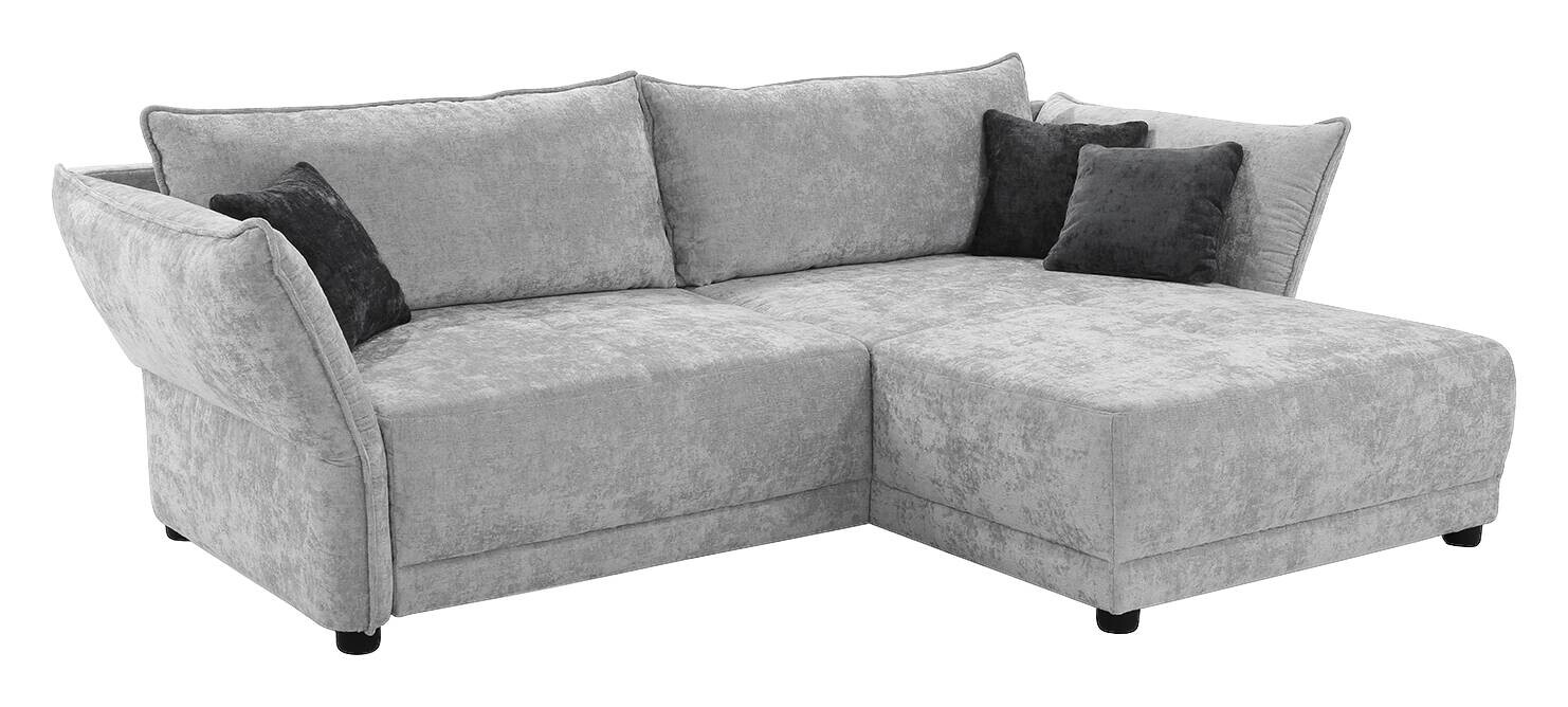 Ecksofa hellgrau Webstoff B/H/T: ca. 279x89x187 cm