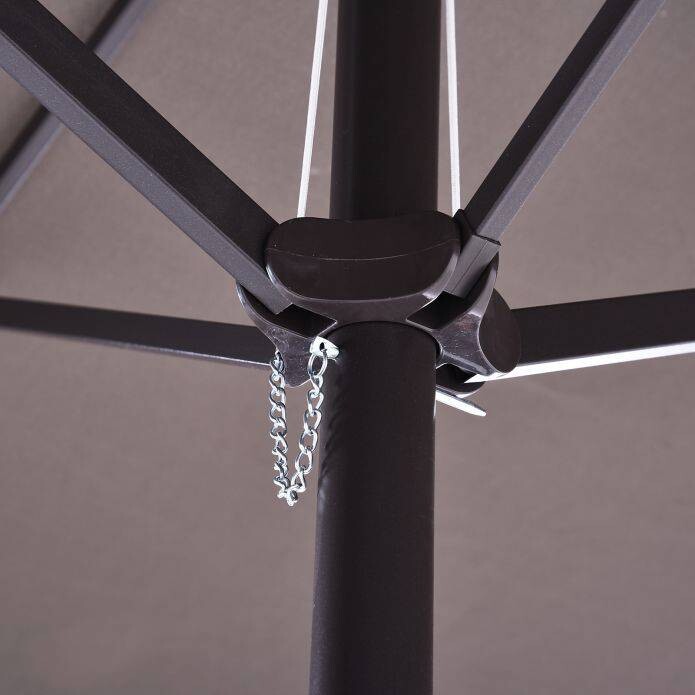 Outsunny Marktschirm grau Metall B/H/L: ca. 270x240x460 cm