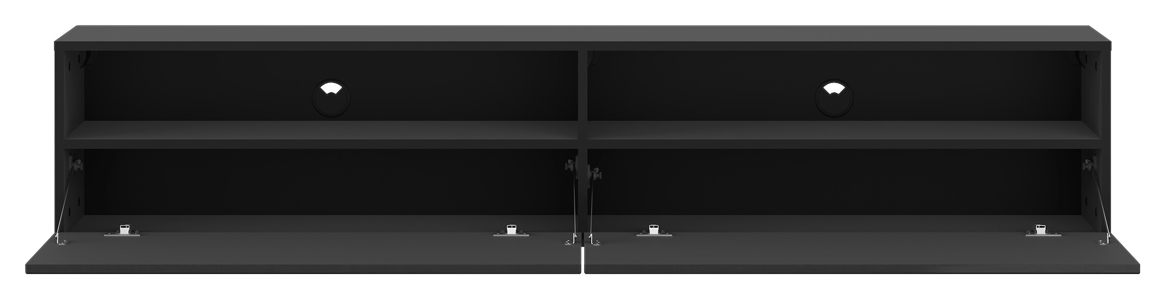 TV-Lowboard Otis schwarz Hochglanz B/H/T: ca. 180x37x32 cm