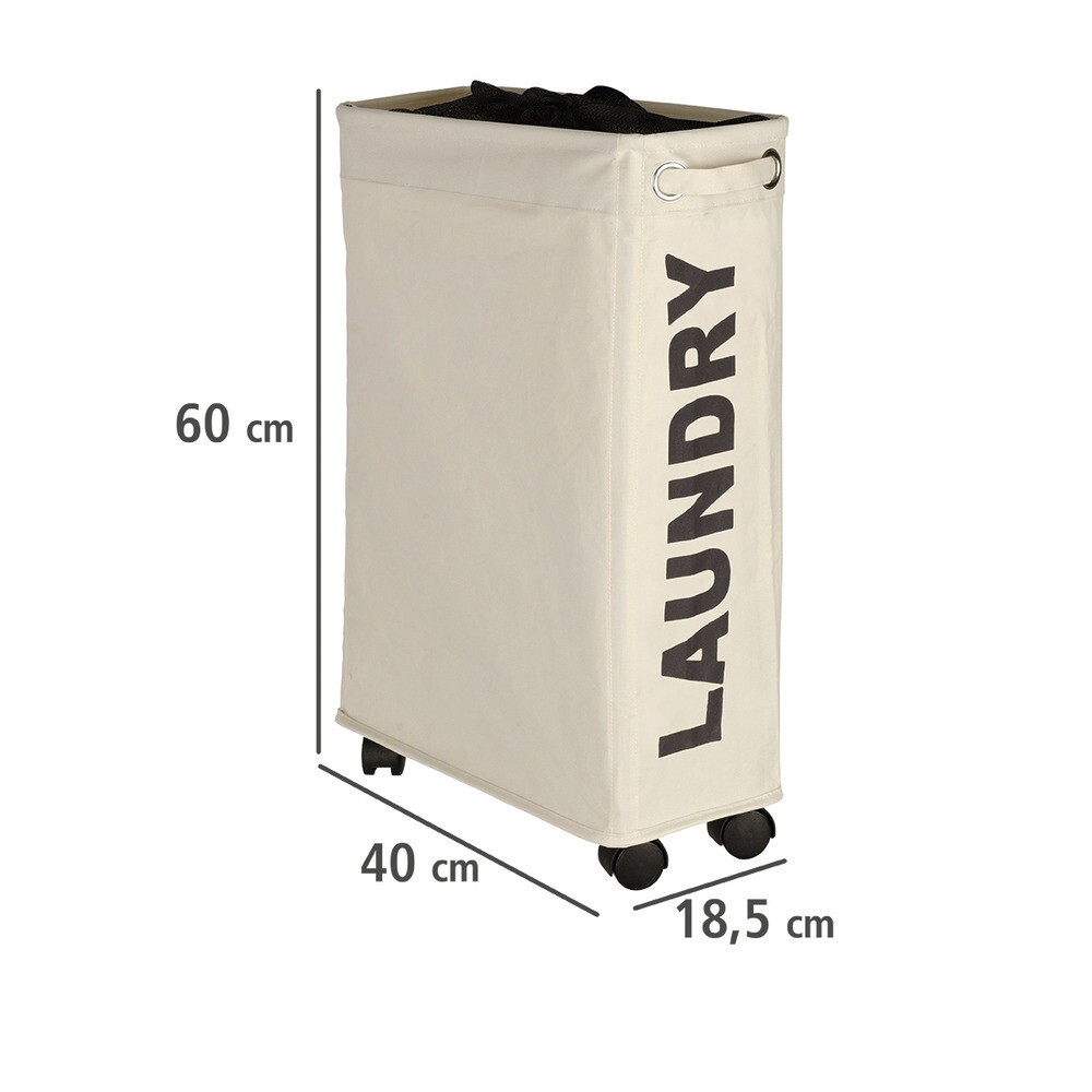 WENKO Wäschekorb beige braun Kunststoff