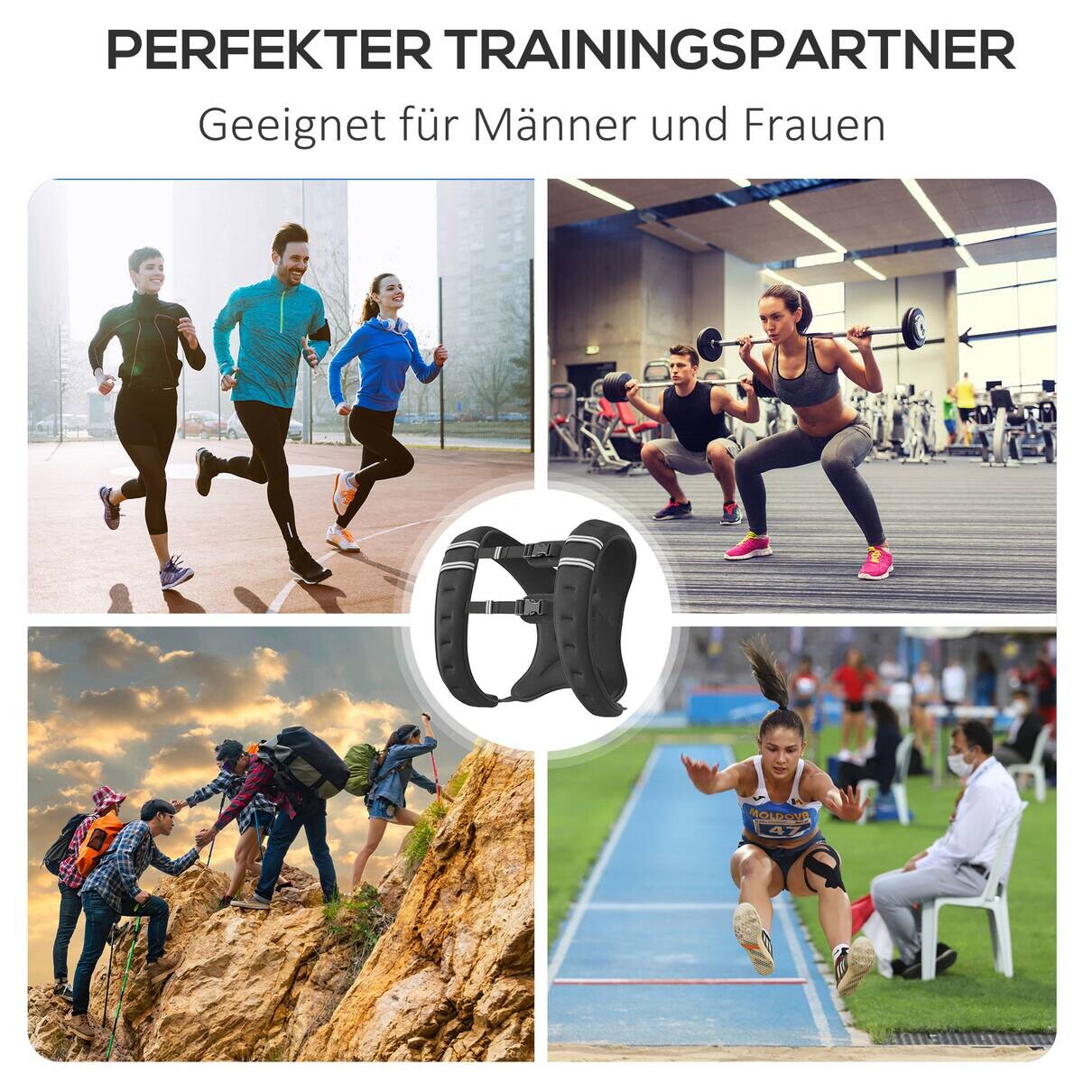 HOMCOM Fitness-Zubehör schwarz Polyester B/H/L: ca. 35x40x0,1 cm