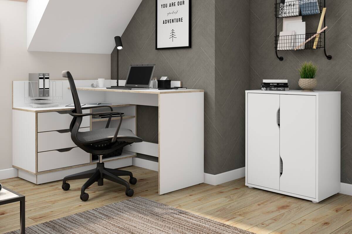 Aktenschrank BELFAST weiß B/H/T: ca. 60x76,5x37 cm