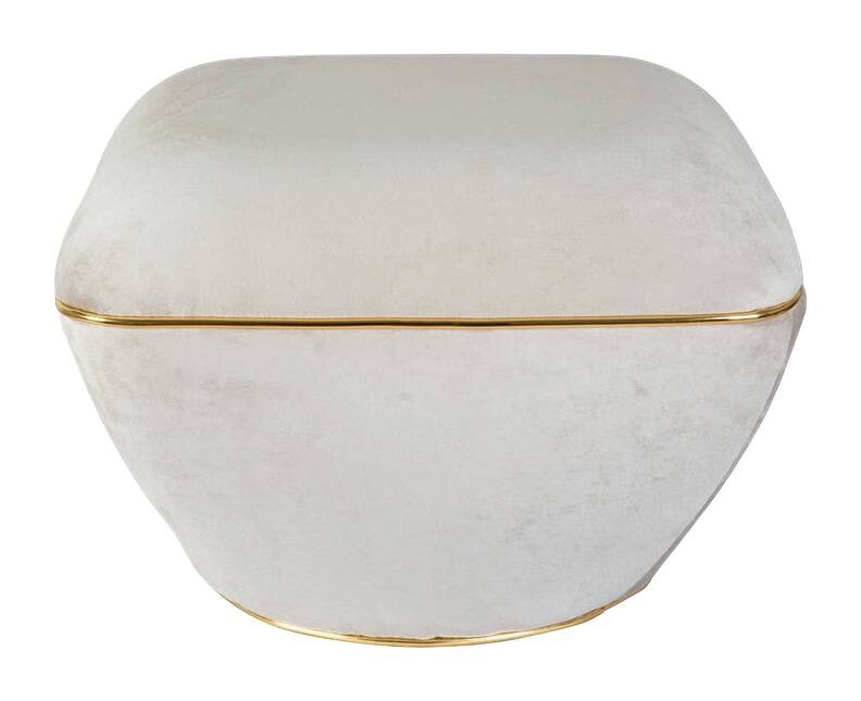 360 Living Hocker Contessa 100 taupe gold B/H/T: ca. 60x42,5x60 cm