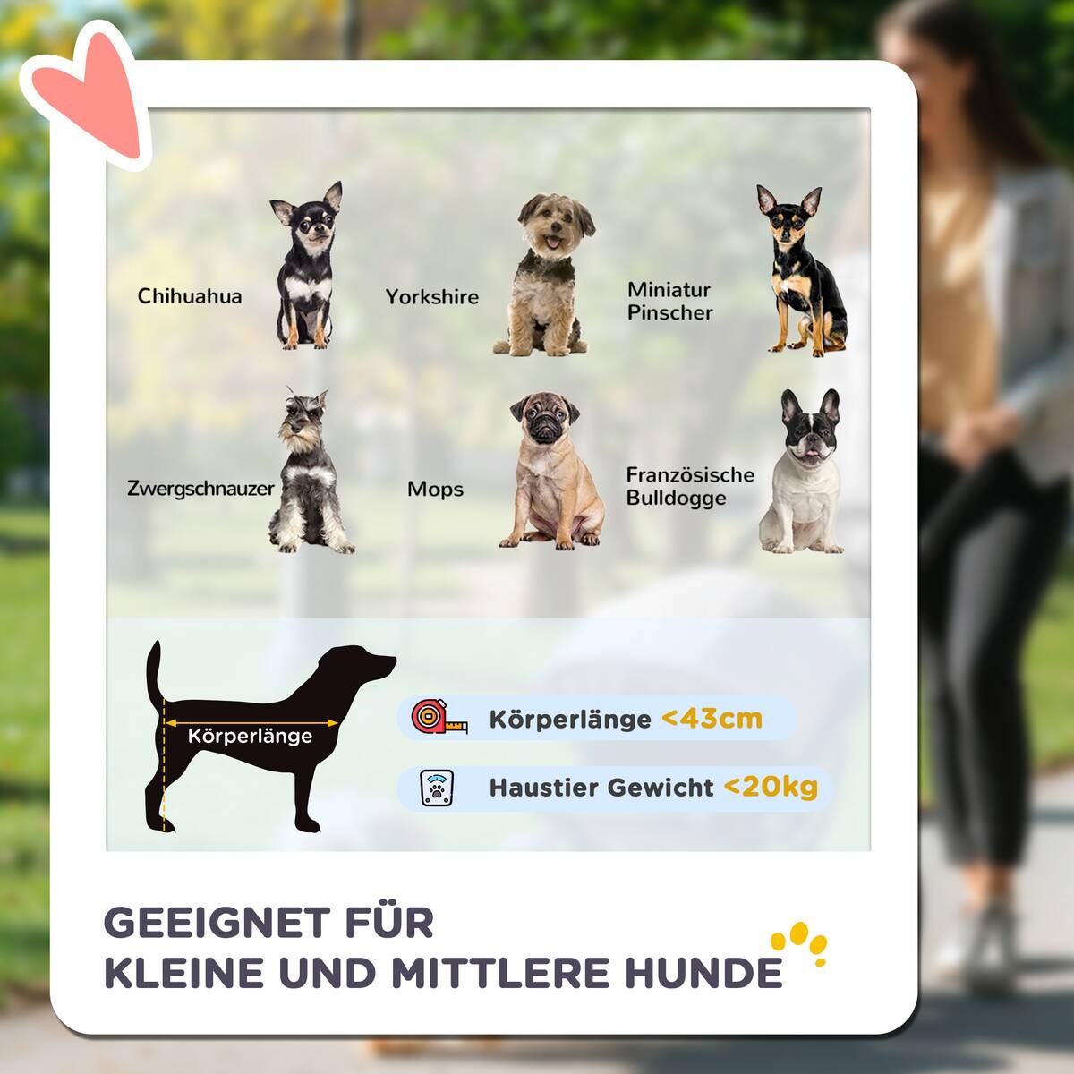 PawHut Hundebuggy dunkelgrün Polyester B/H/L: ca. 58x107x111 cm