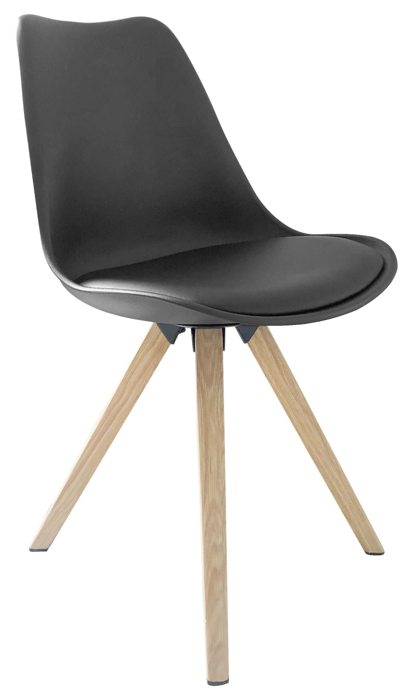 Stuhl KIRA  2er-Set schwarz Kunststoff B/H/T: ca. 48x86x55,5 cm