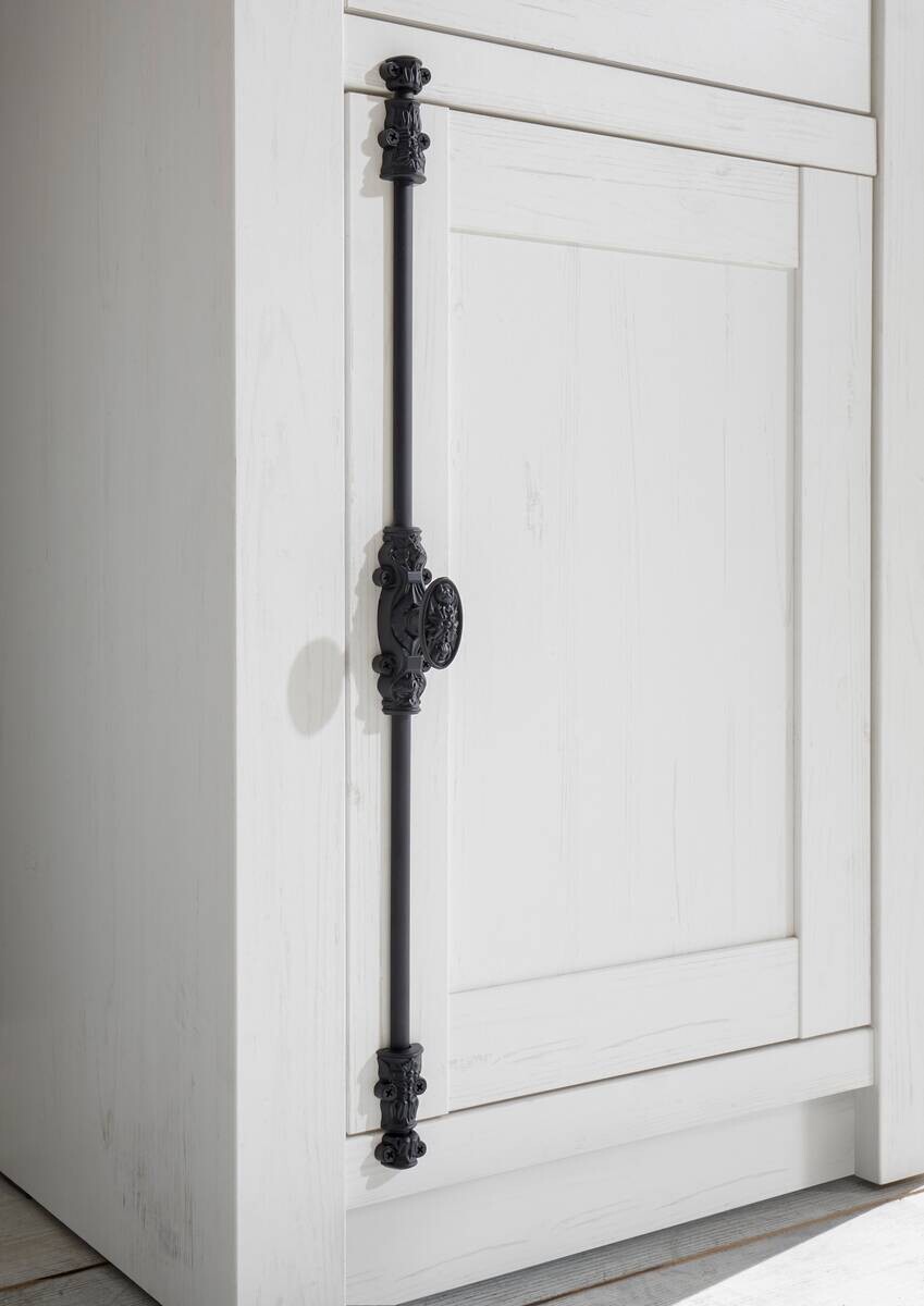 Vitrinenschrank Westerland weiß Pinie Nachbildung B/H/T: ca. 63x207x45 cm