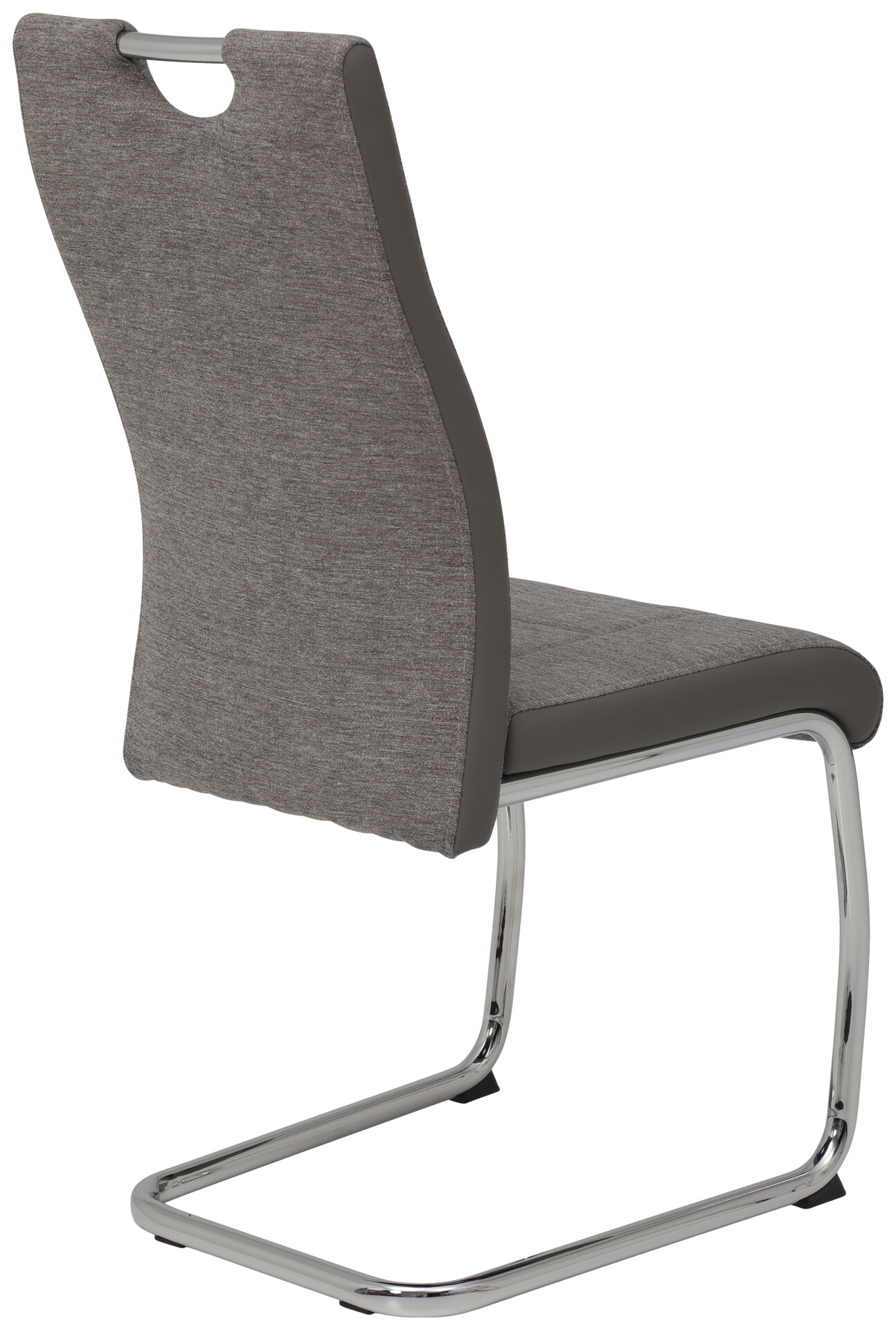 Schwingstuhl Alina 2er Set grau Kunstleder Stoff B/H/T: ca. 43x98x59 cm