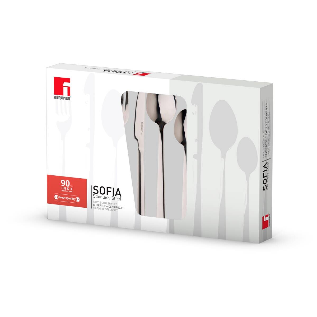 BERGNER Besteckset SOFIA silber Edelstahl 60 tlg.