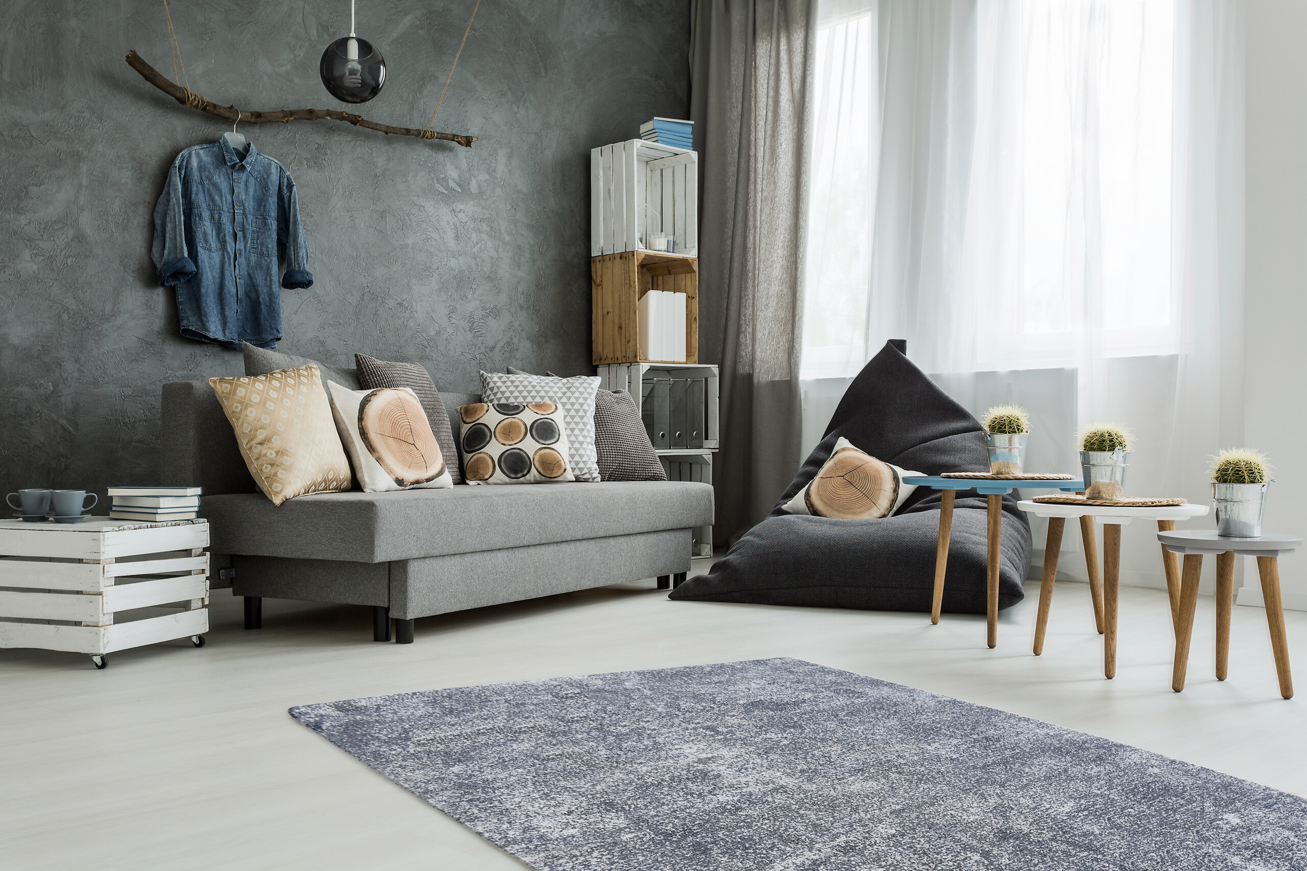 Kayoom Kurzflorteppich Etna 110 hellblau B/H/L: ca. 160x0,9x230 cm Kayoom Kurzflorteppich Etna 110 hellblau B/H/L: ca. 160x0,9x230 cm