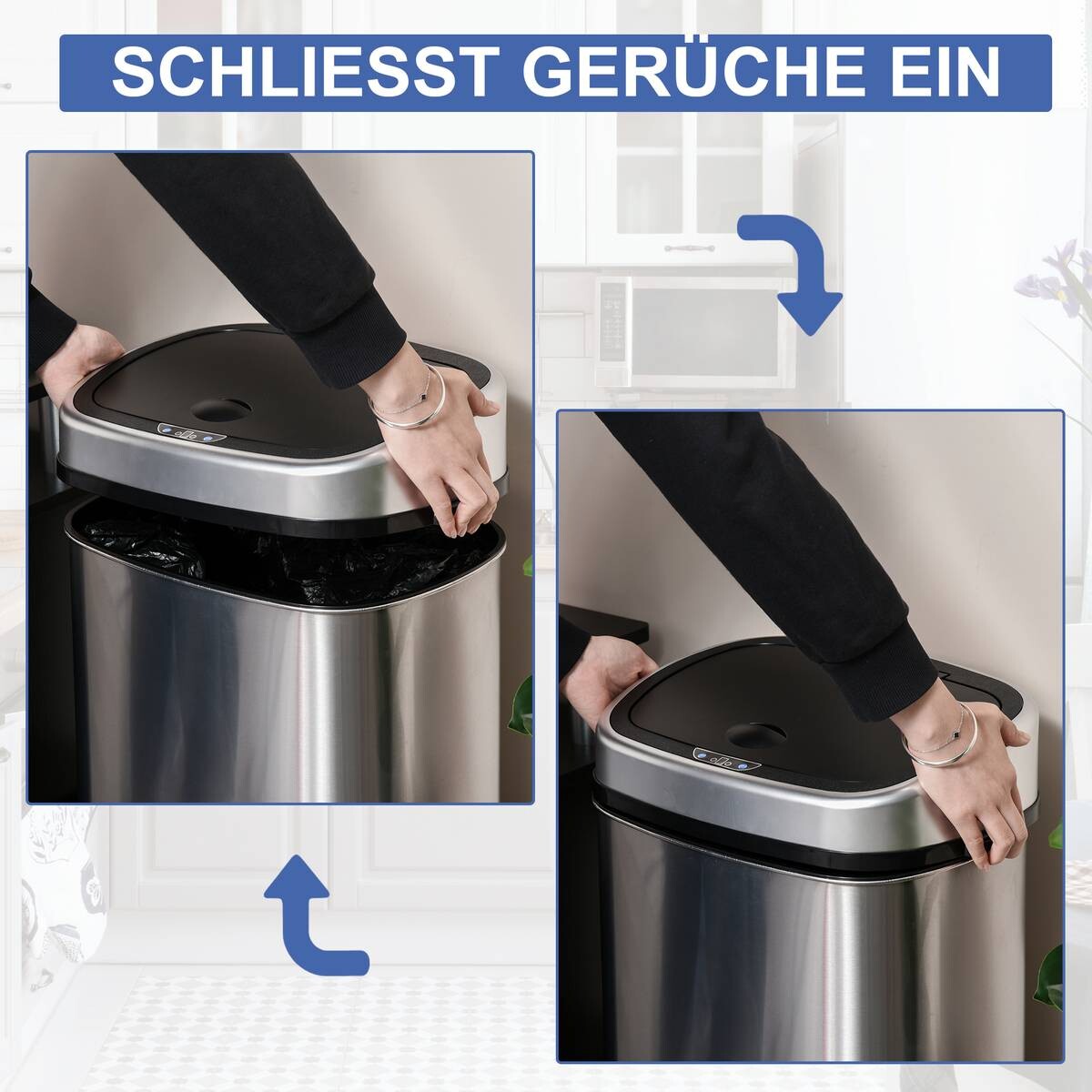 HOMCOM Kücheneimer silber B/H/L: ca. 29,5x57x40,5 cm