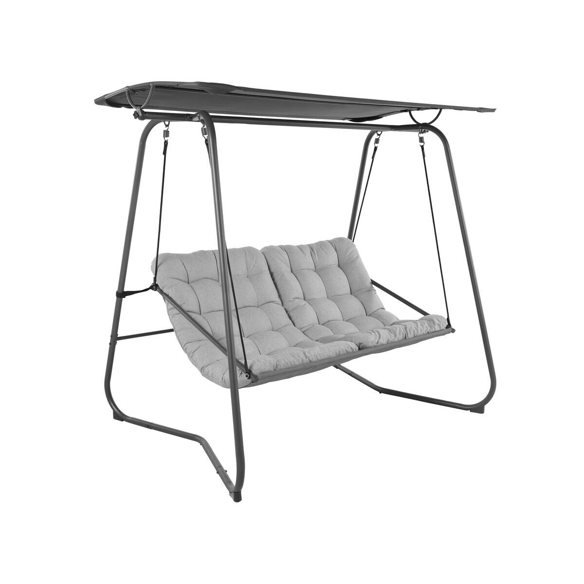 POCOline Hollywoodschaukel hellgrau Stahl B/H/L: ca. 151x195x220 cm