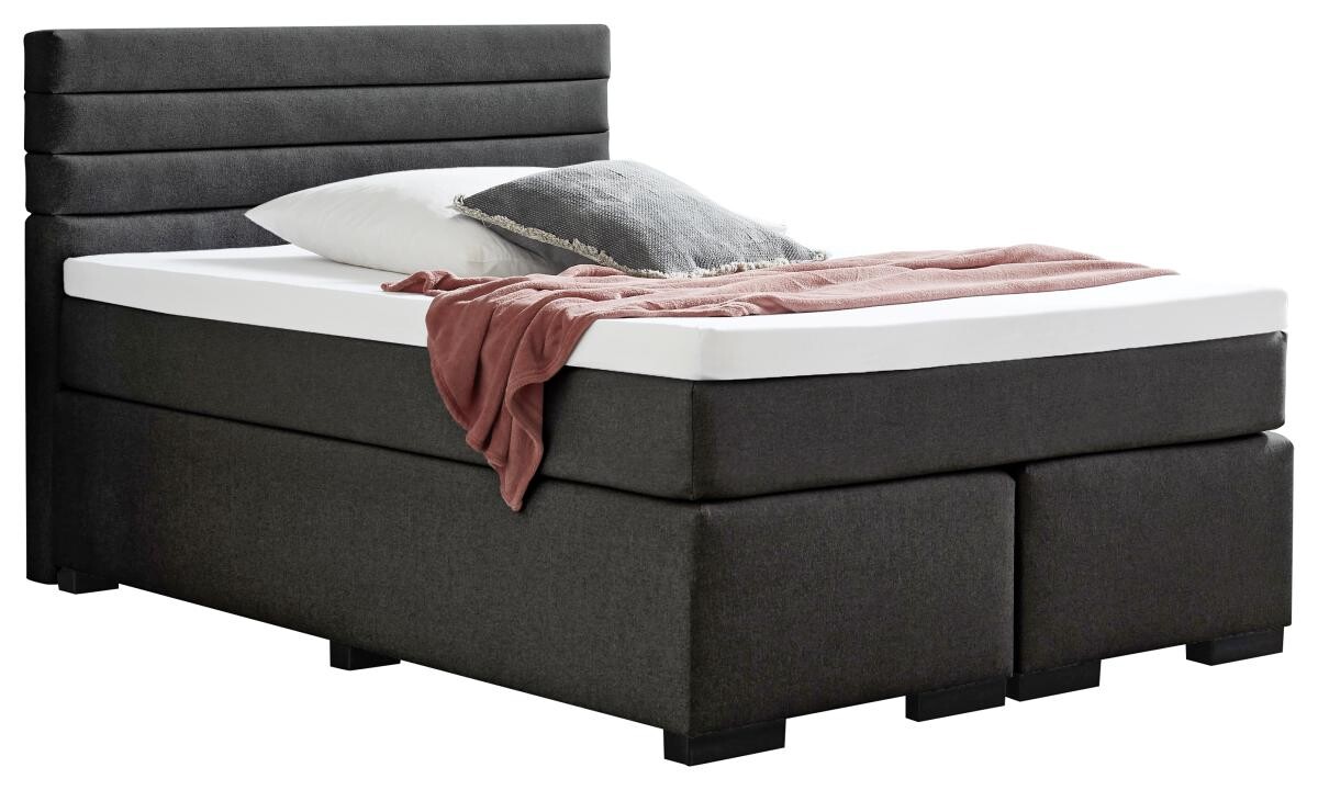 Boxspringbett Kokomo anthrazit Liegefläche B/L: ca. 140x200 cm