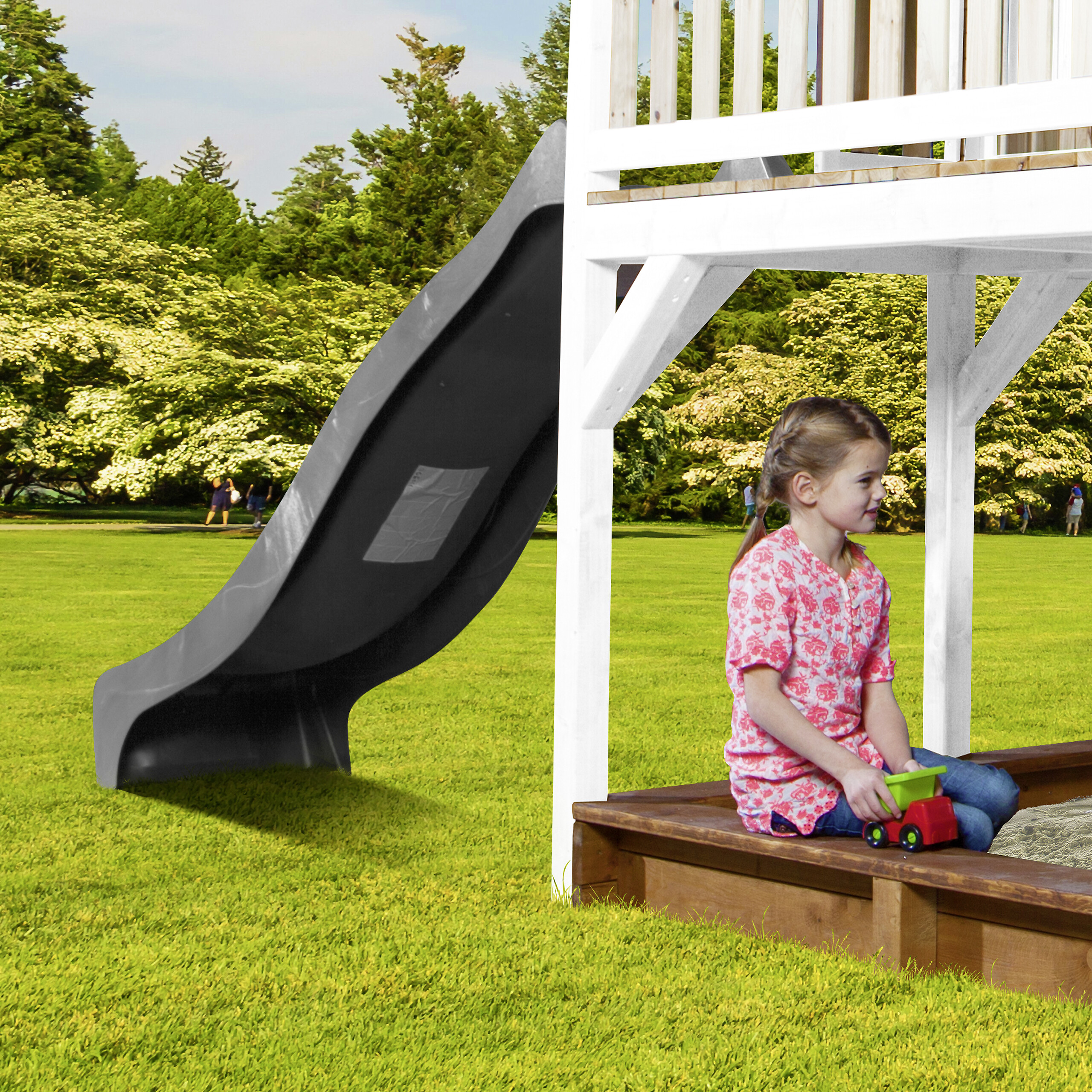 AXI Spielhaus Liam braun B/H/L: ca. 613x291x277 cm