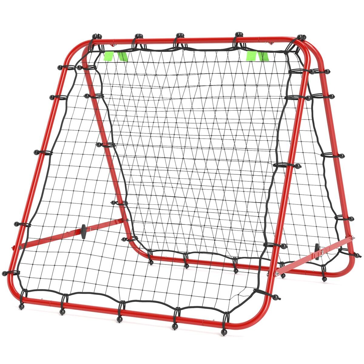 HOMCOM Fußball Rebounder rot Stahl B/H/L: ca. 95x90x100 cm