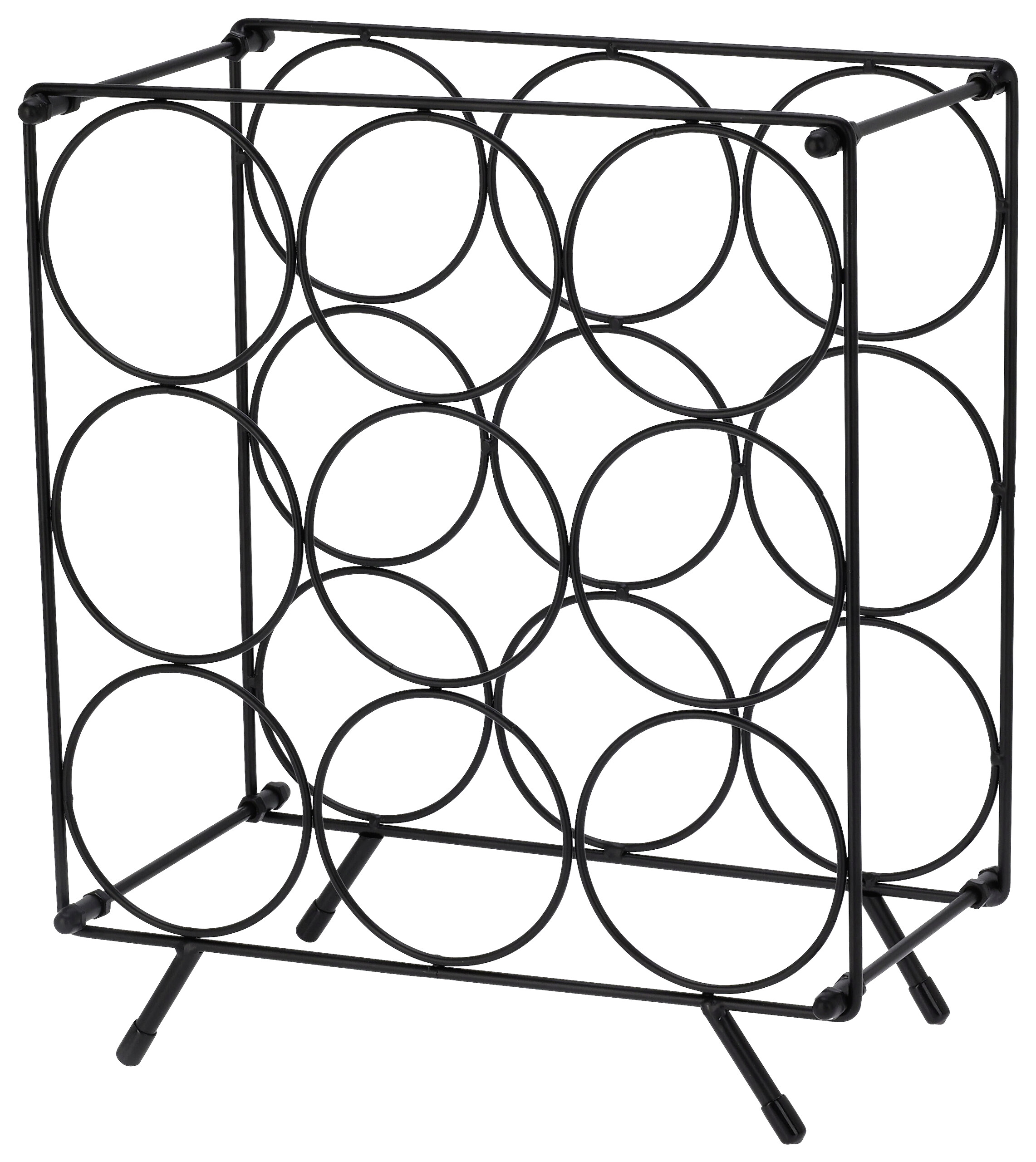 Weinregal schwarz Eisen B/H/L: ca. 32,5x3,5x37 cm