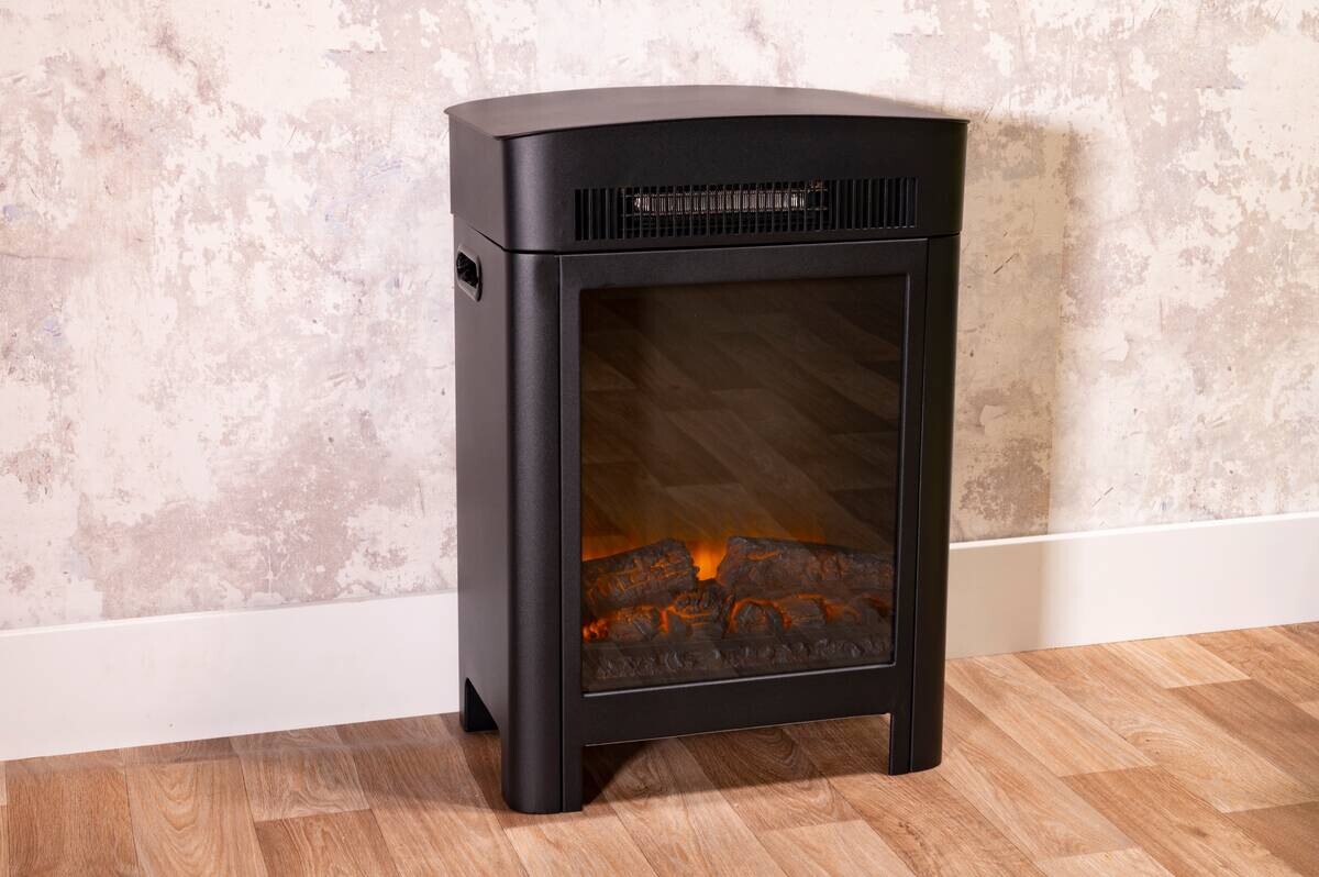 alpina Elektrokamin schwarz Metall B/H/T: ca. 59x41x26 cm ca. 1800 W