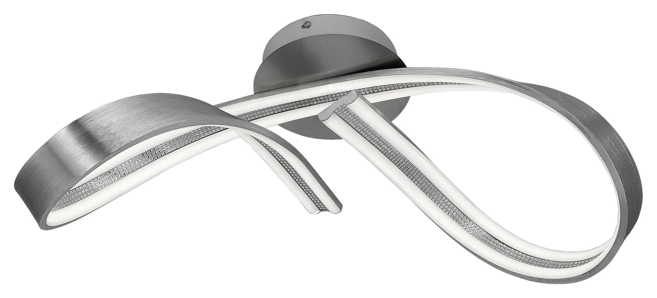 POCOline LED-Deckenleuchte Boucle nickel Metall Acryl B/H/L: ca. 25x23x75 cm