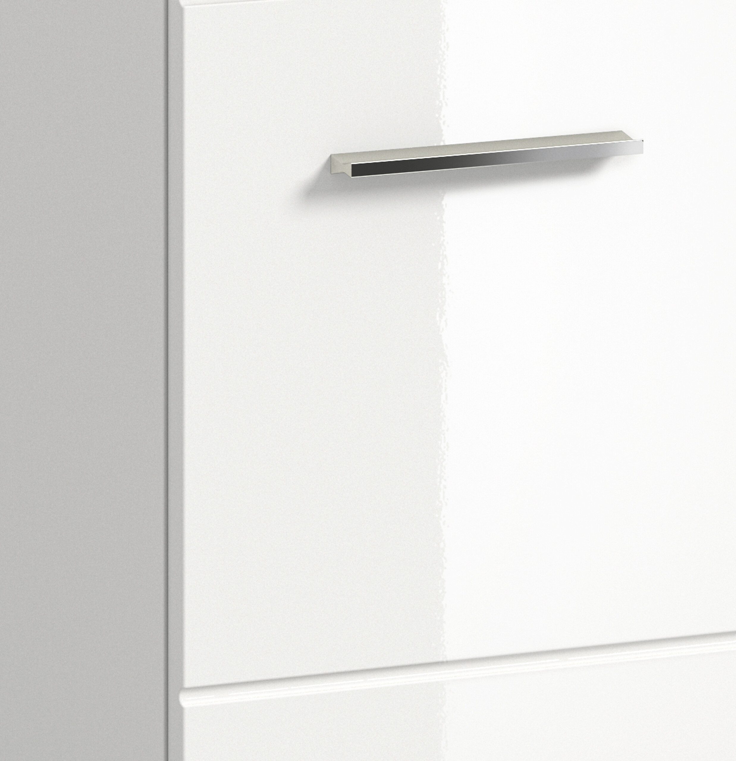 Badezimmer-Set Ice weiß weiß Hochglanz B/H/T: ca. 135x185x46 cm