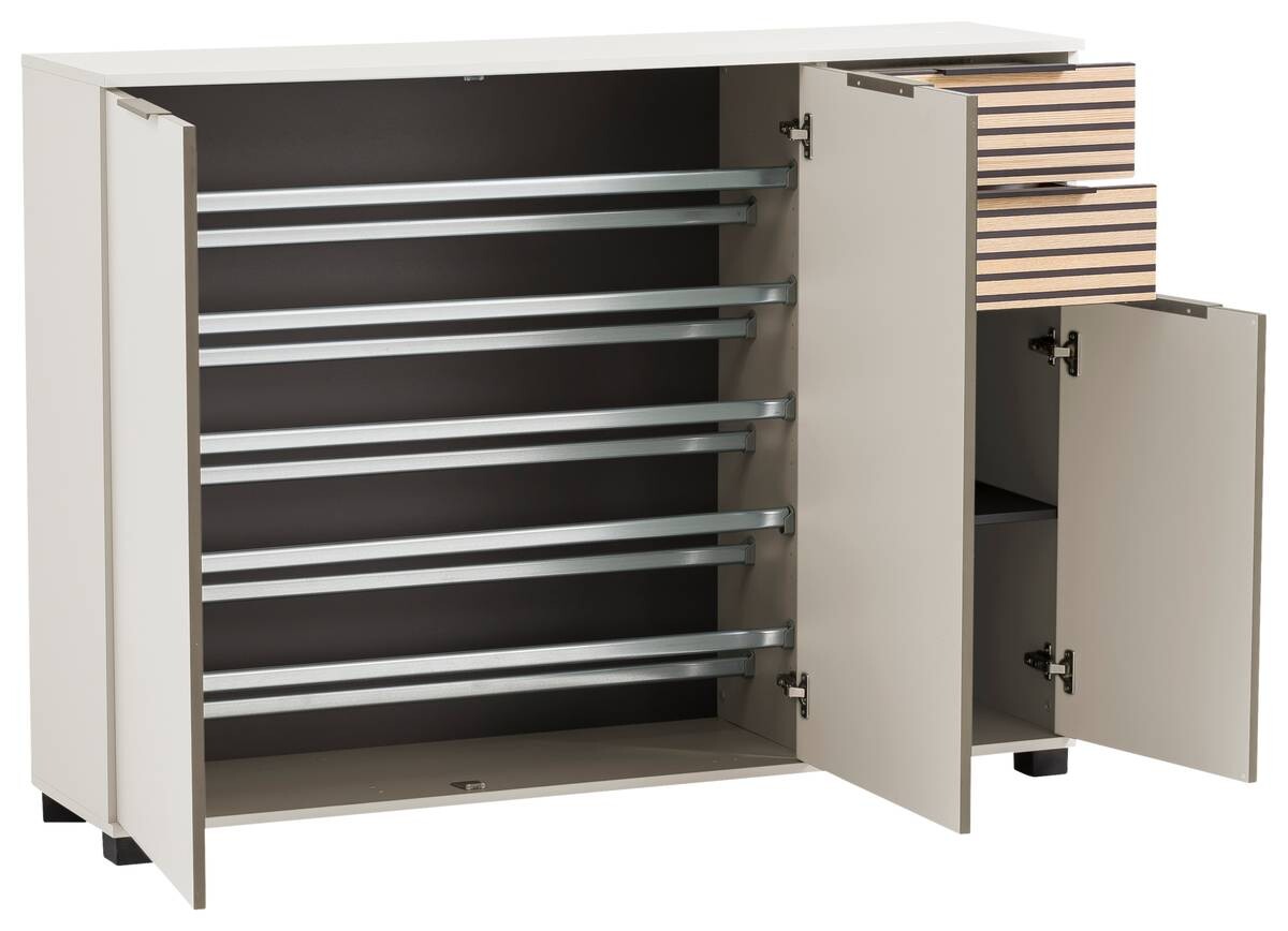 Schuhschrank Alexa creme beige B/H/T: ca. 141,9x105,5x35 cm