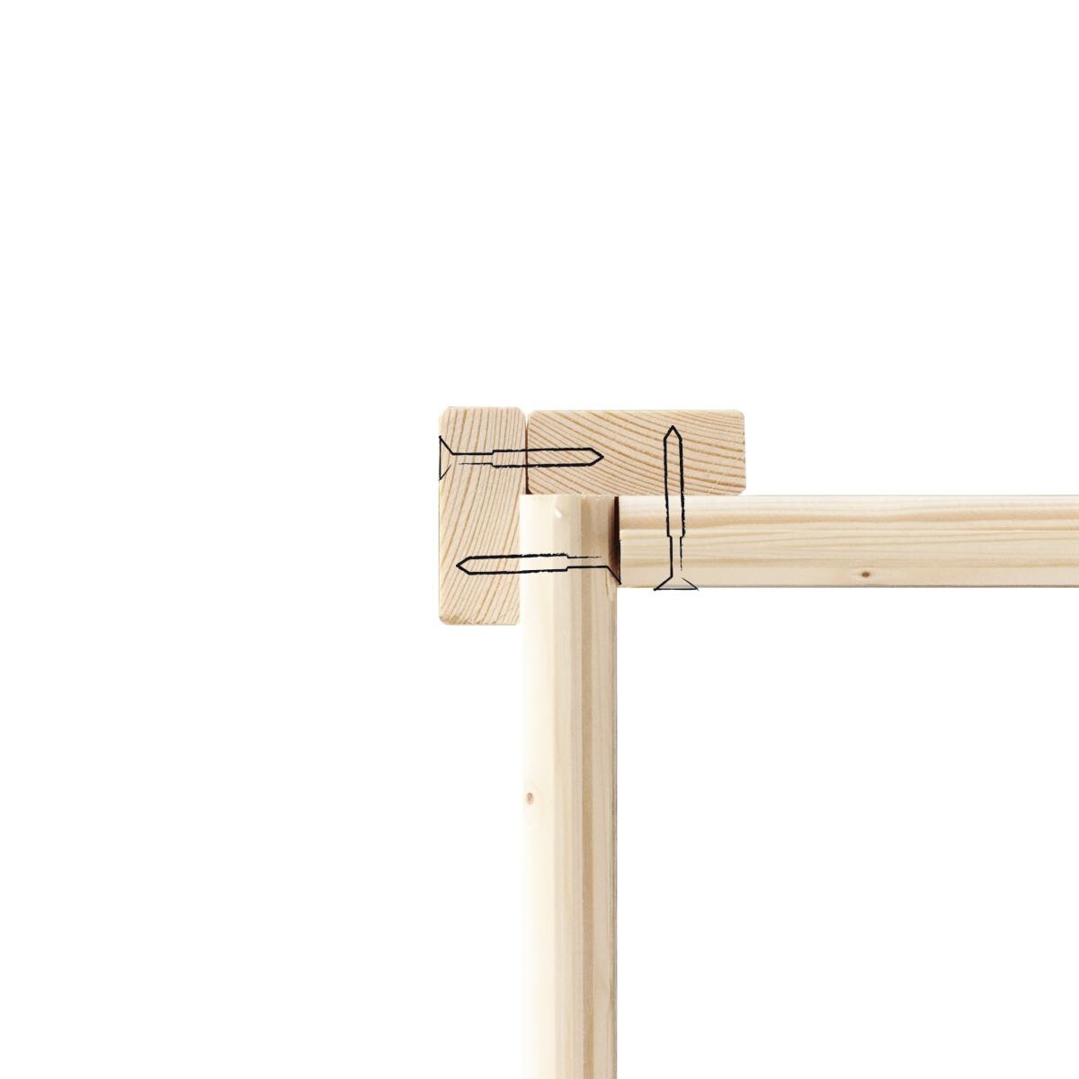 Karibu Hochbeet natur Fichte B/H/T: ca. 98x64x65 cm