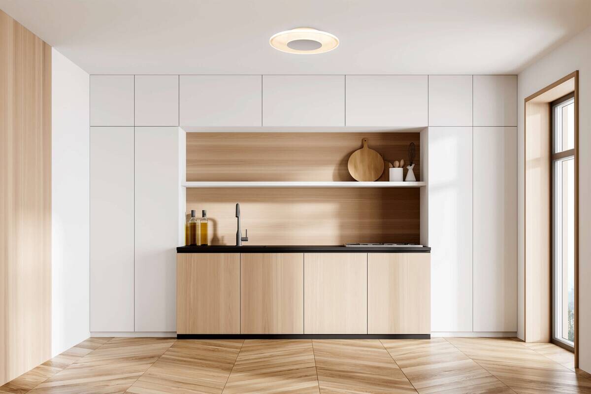 Näve Leuchten Deckenleuchte 1299826 warmweiß Kunststoff Metall B/H/T: ca. 29x5x29 cm null 1 Brennstellen