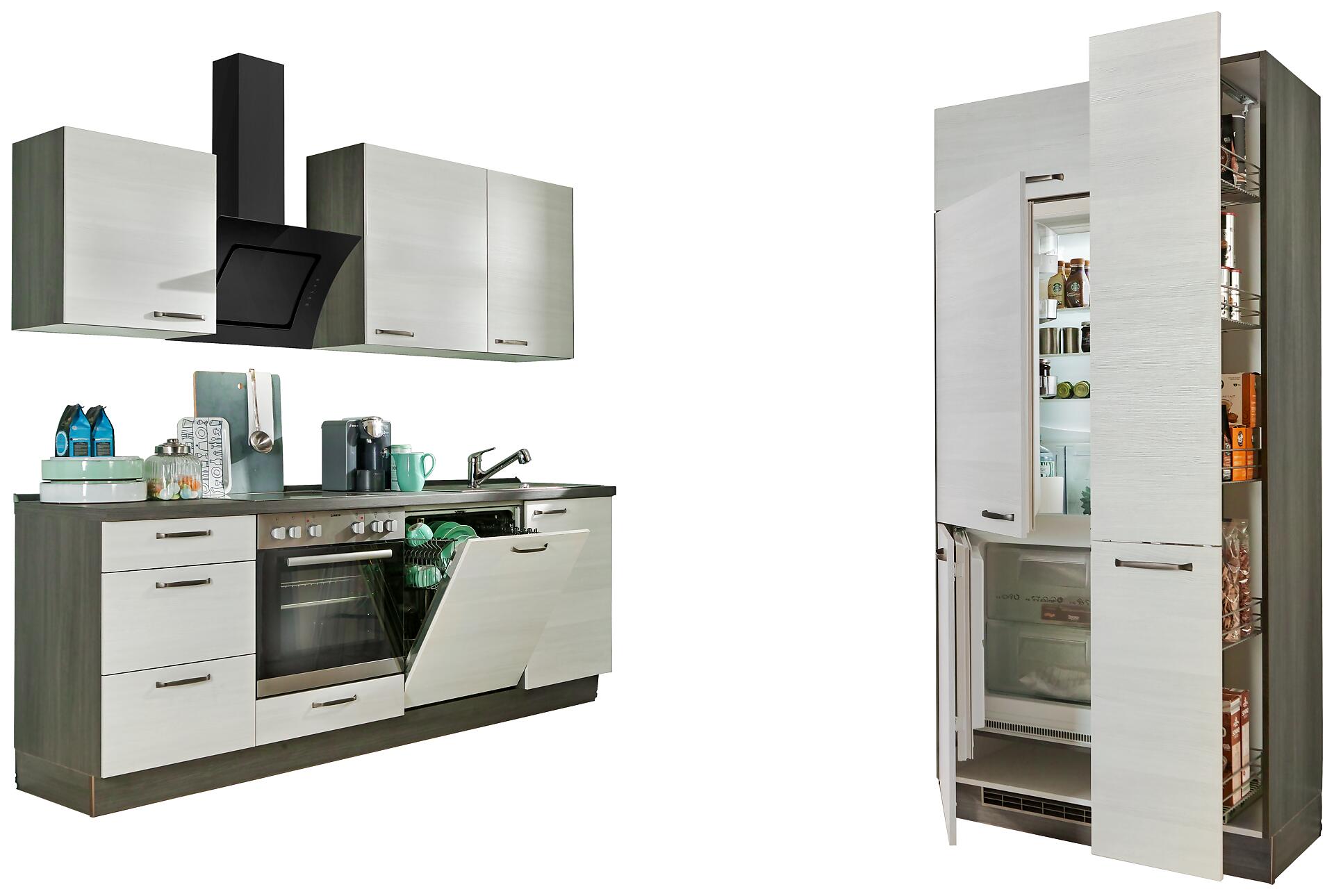 Express Doppelblock Plan Eiche weiß Nachbildung B: ca. 310 cm