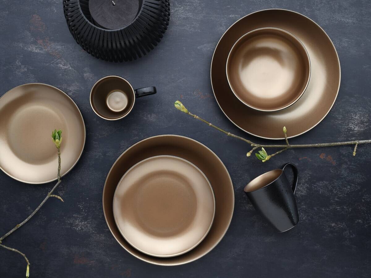 CreaTable Kombiservice Glamour gold Keramik