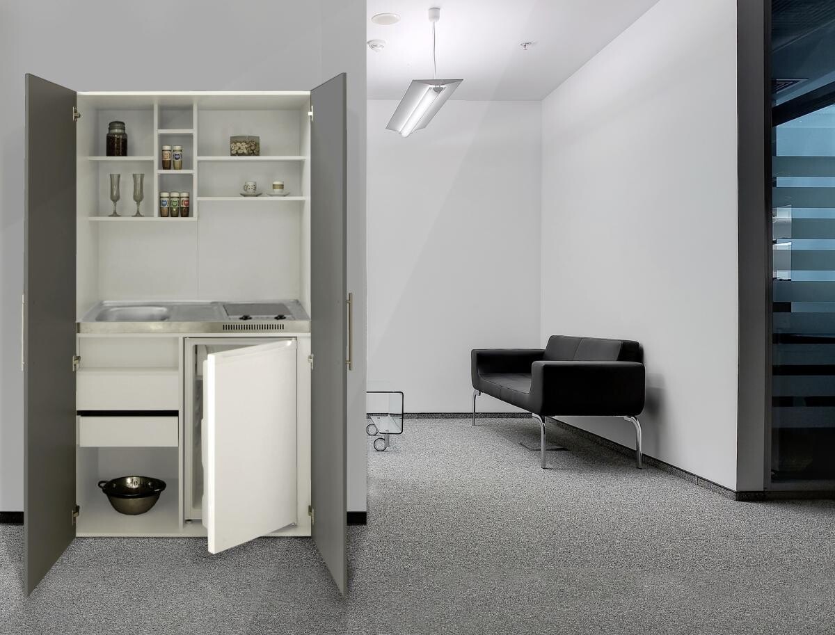 Respekta Schrankküche Economy grau matt B/H/T: ca. 104x193x67 cm