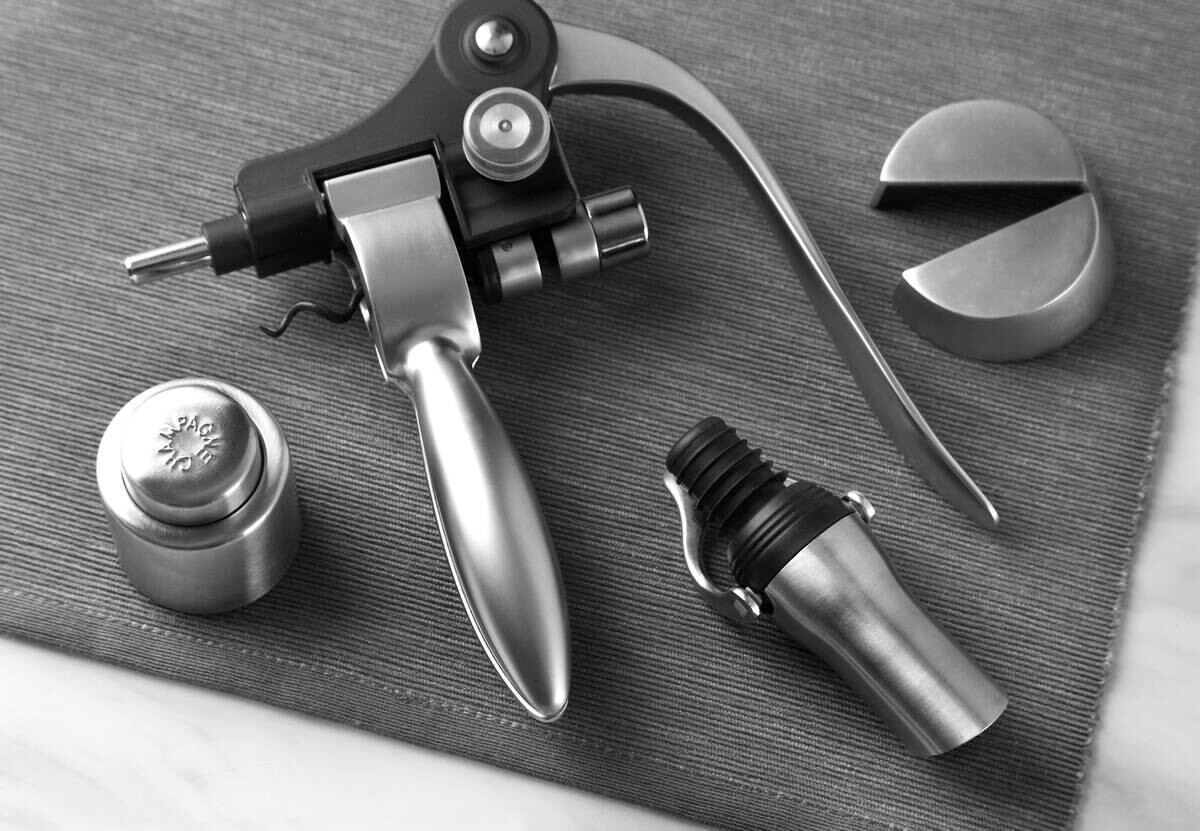 MASTERPRO Korkenzieher FOODIES OENOLOGY schwarz Edelstahl