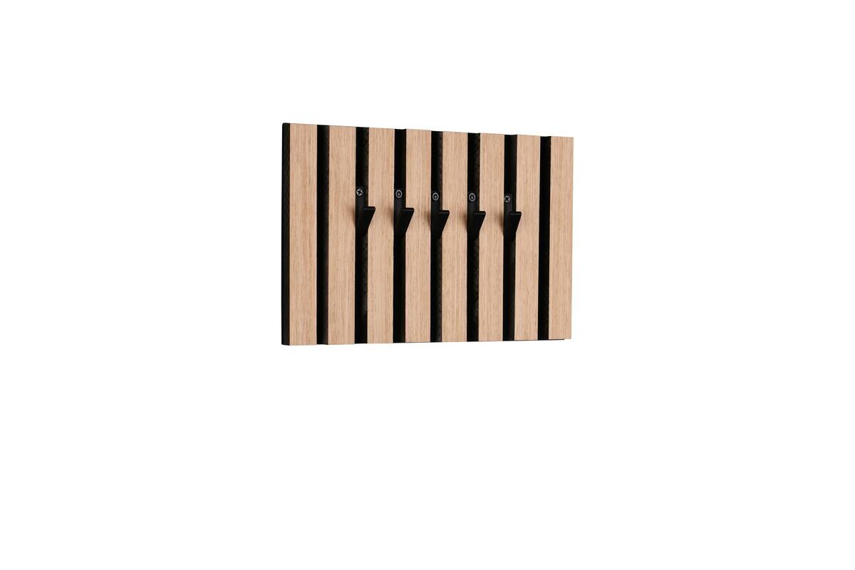 Schlüsselboard Grace Eiche Nachbildung schwarz MDF Filz B/H/T: ca. 31x20x1 cm