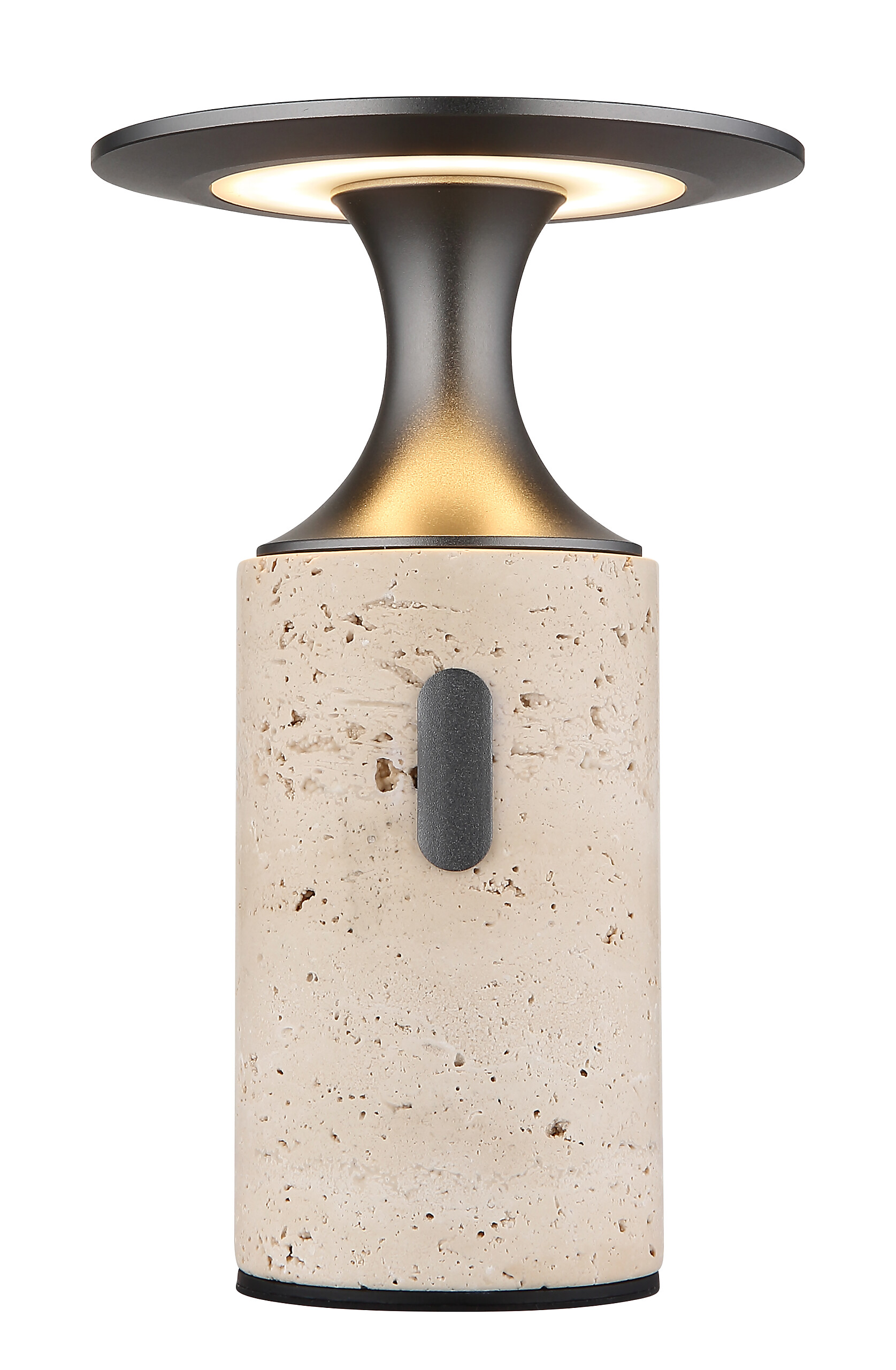 GLOBO Tischleuchte grau Opal Graphit Aluminium Stein H/D: ca. 18,8x12 cm 1 Brennstellen