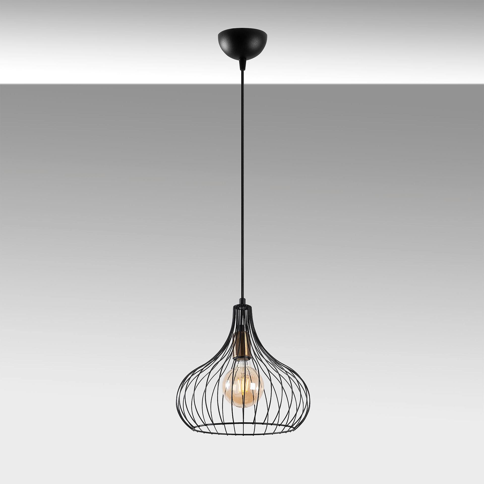 Opviq Pendelleuchte Teldamla-11905 schwarz B/H/T/L/D: ca. 22x120x22x22x22 cm E27 1 Brennstellen