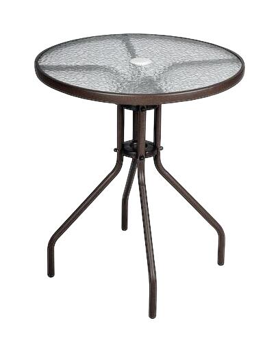 VCM Bistrotisch dunkelbraun Stahl H/D: ca. 72x60 cm