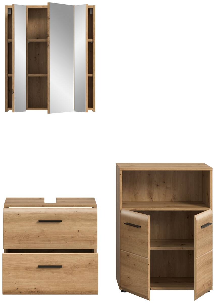 Badezimmer-Set Ice Artisan Oak Nachbildung B/H/T: ca. 135x185x30 cm