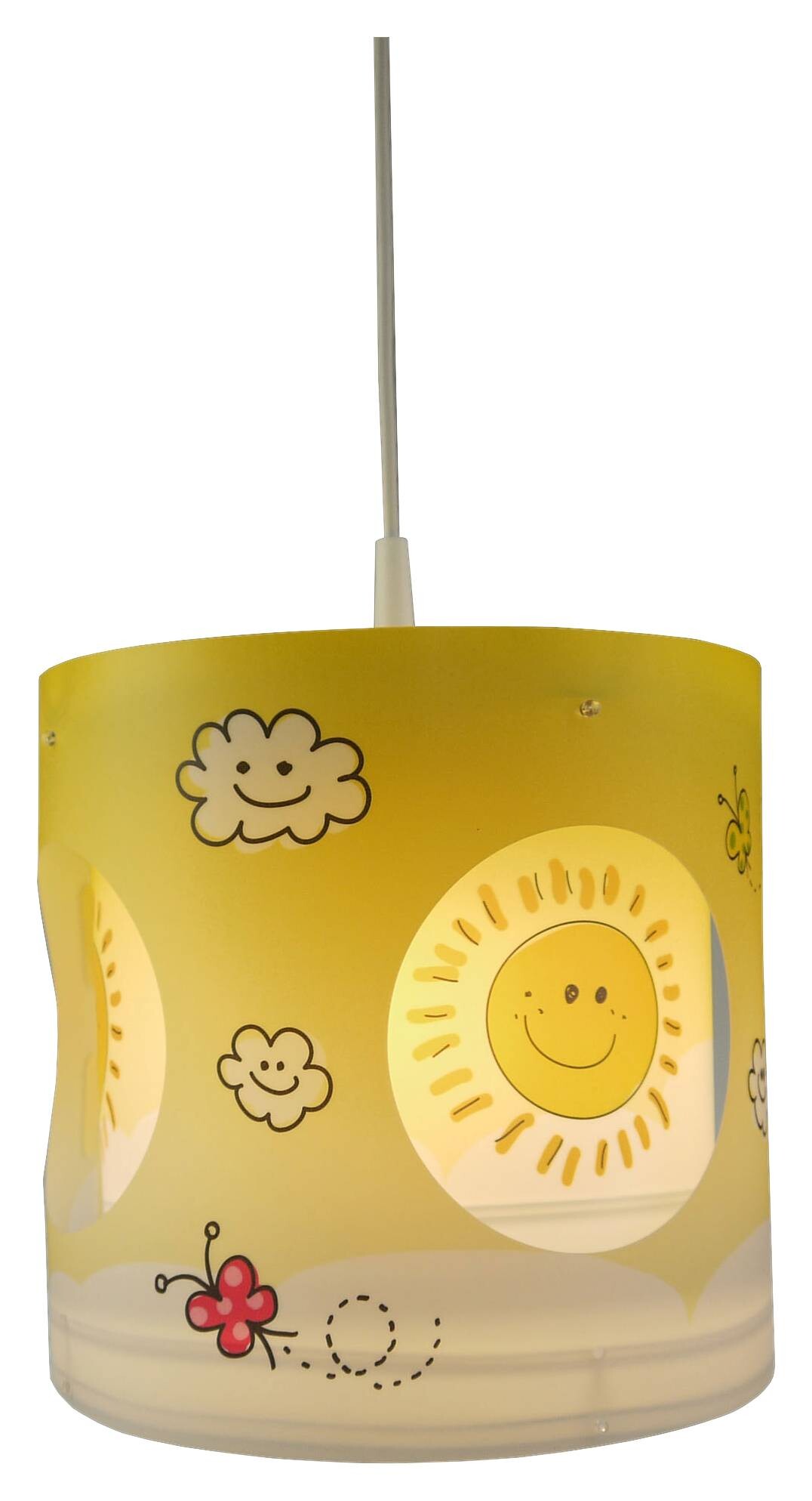 Niermann Dreh-Pendelleuchte Sunny gelb Kunststoff H/D: ca. 27x25 cm E27