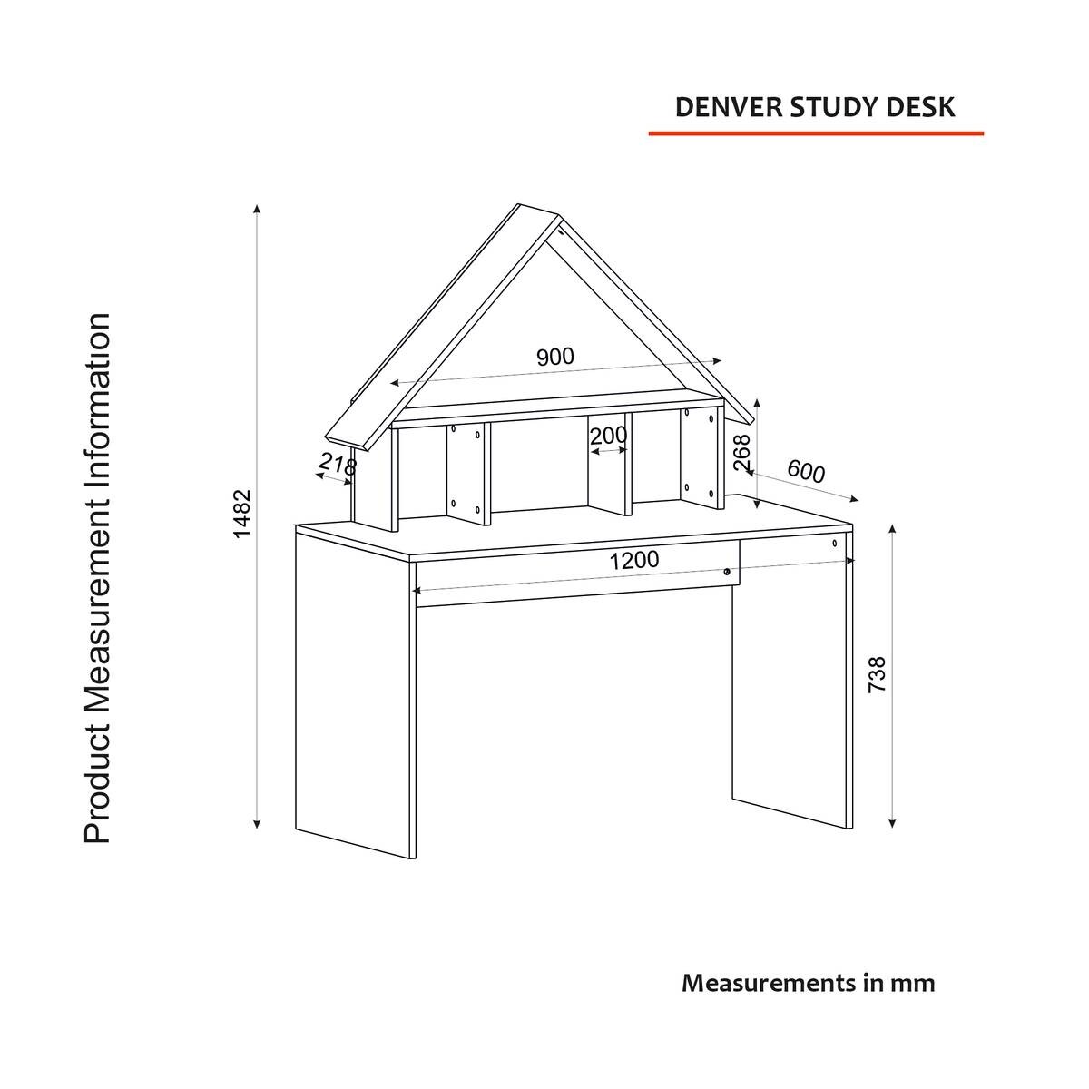 Schreibtisch Denver walnuss Nachbildung anthrazit B/H/T: ca. 120x148x60 cm