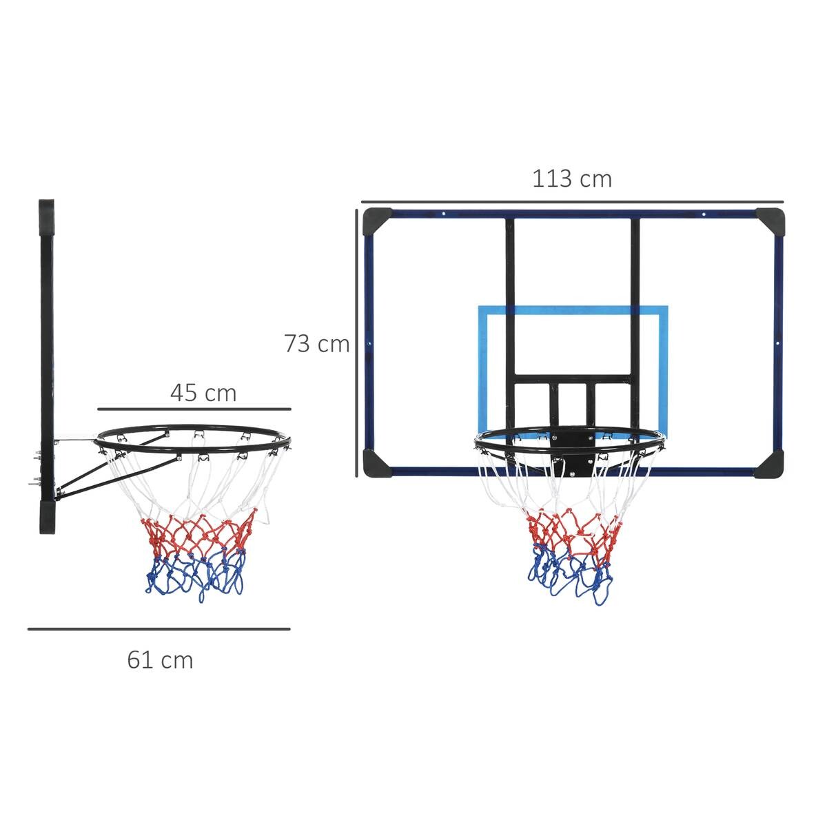 SPORTNOW Basketballkorb bunt B/H/L: ca. 61x73x113 cm
